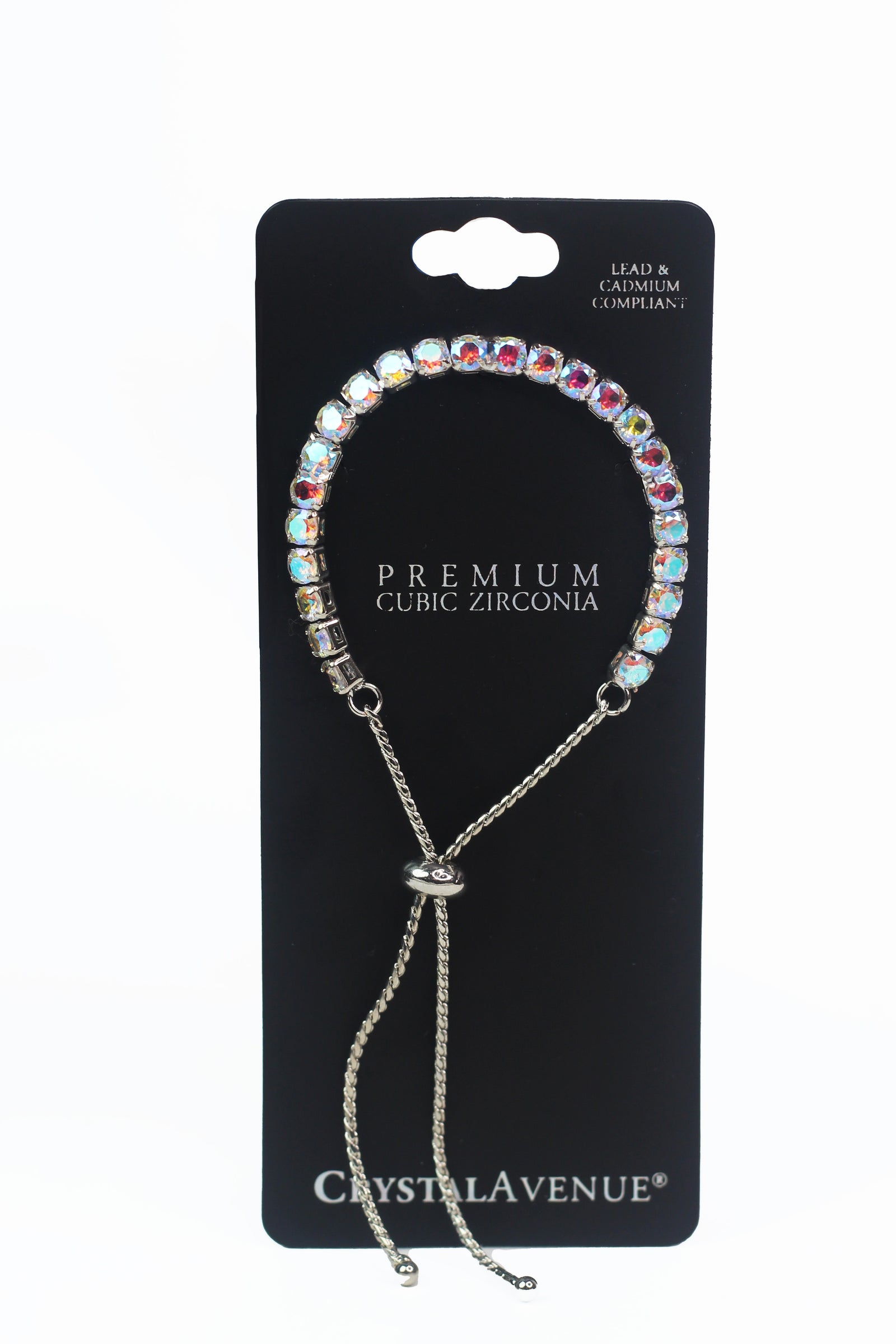 Circle Stone Single Row Adjustable Bracelet