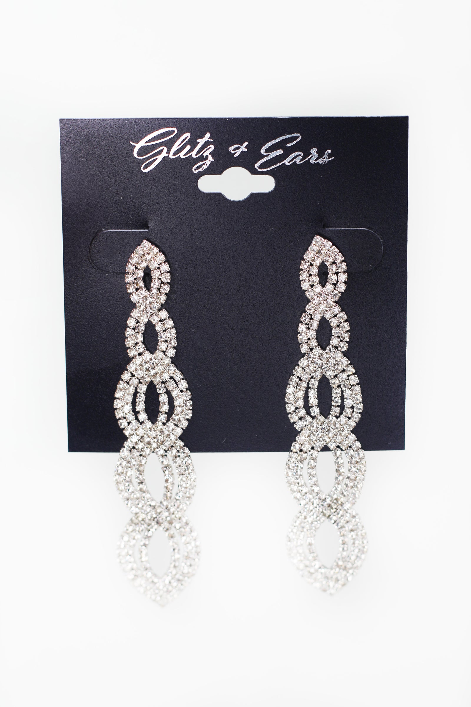 Three Row Open Almonds Long Earring