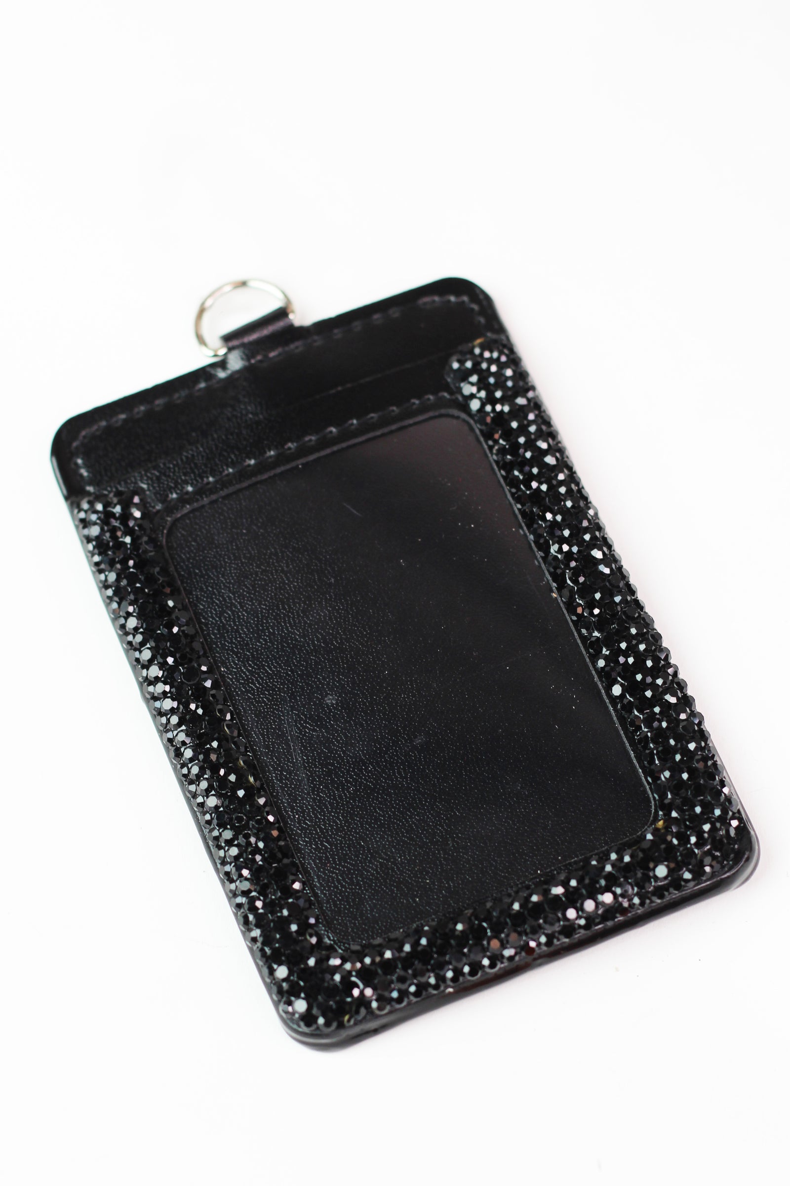 Rhinestone Trimmed Rectangle Luggage Tag