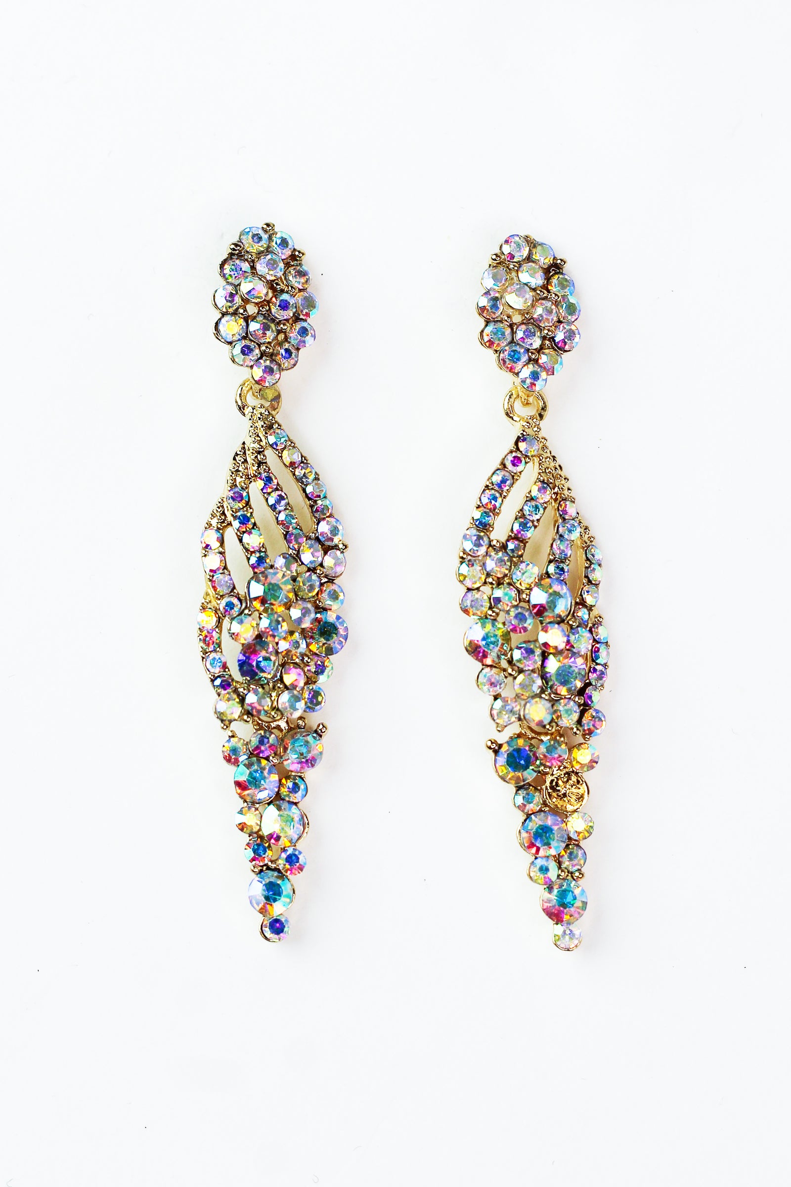 Cut Out Circle Point Cluster Earrings