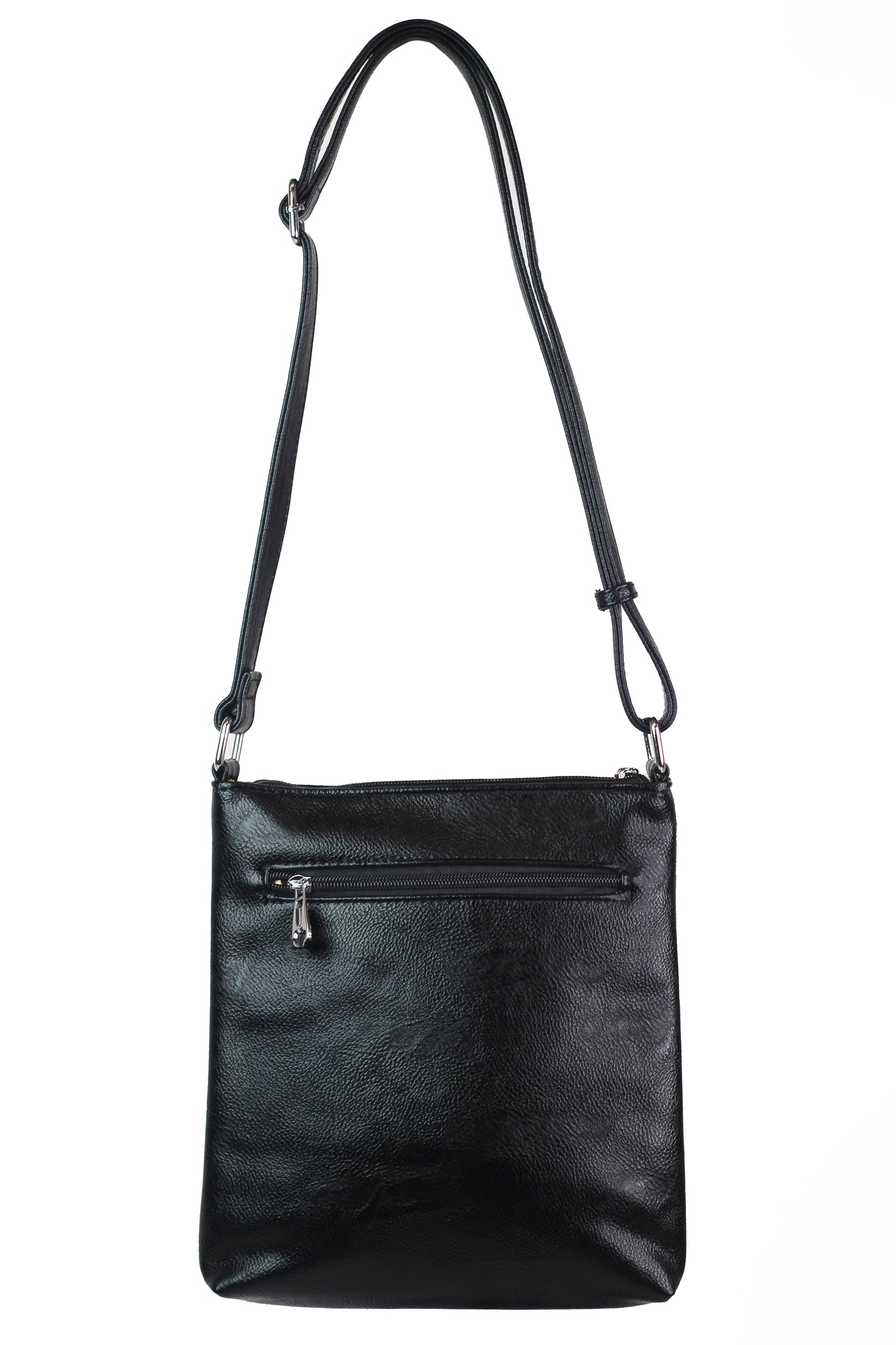 Diamond Shape Design Multi Sized Rhinestone Studded Accent Messenger Bag