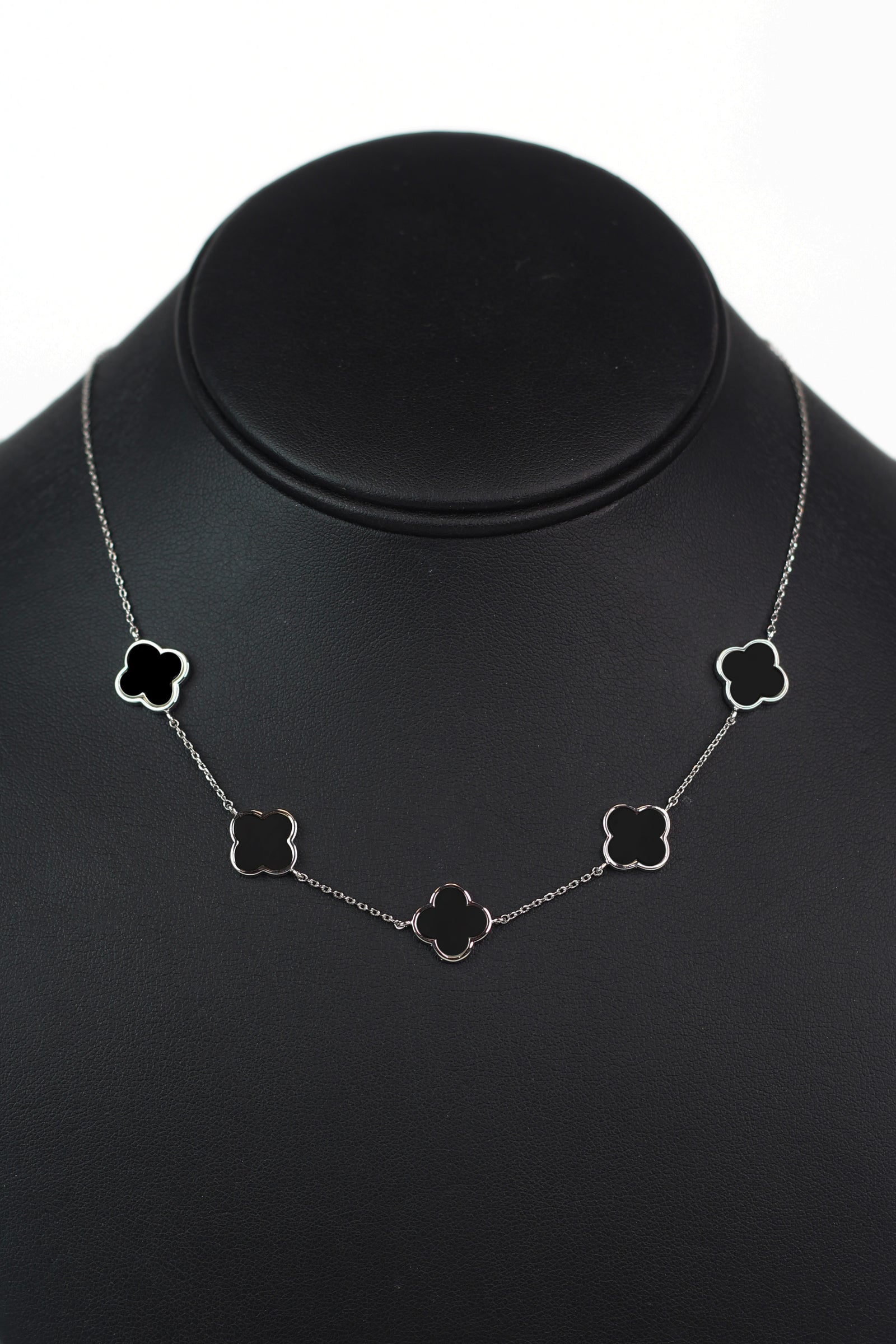 5 Clover & Spaced Dainty Chain Necklace