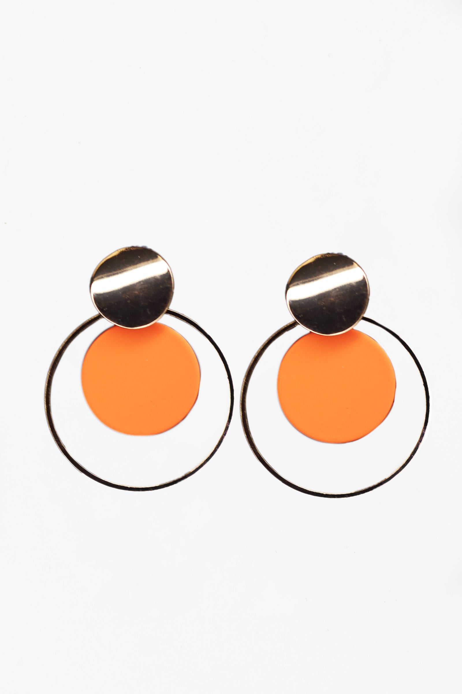 Two Circles Dangling Earrings