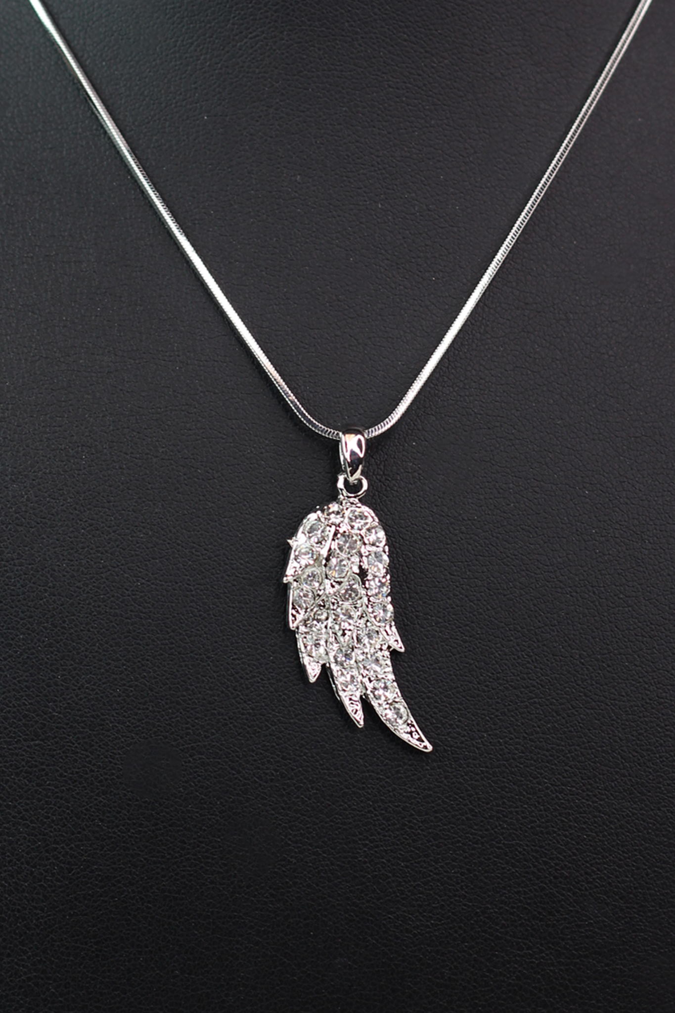 Rhinestone Angel Wing Necklace