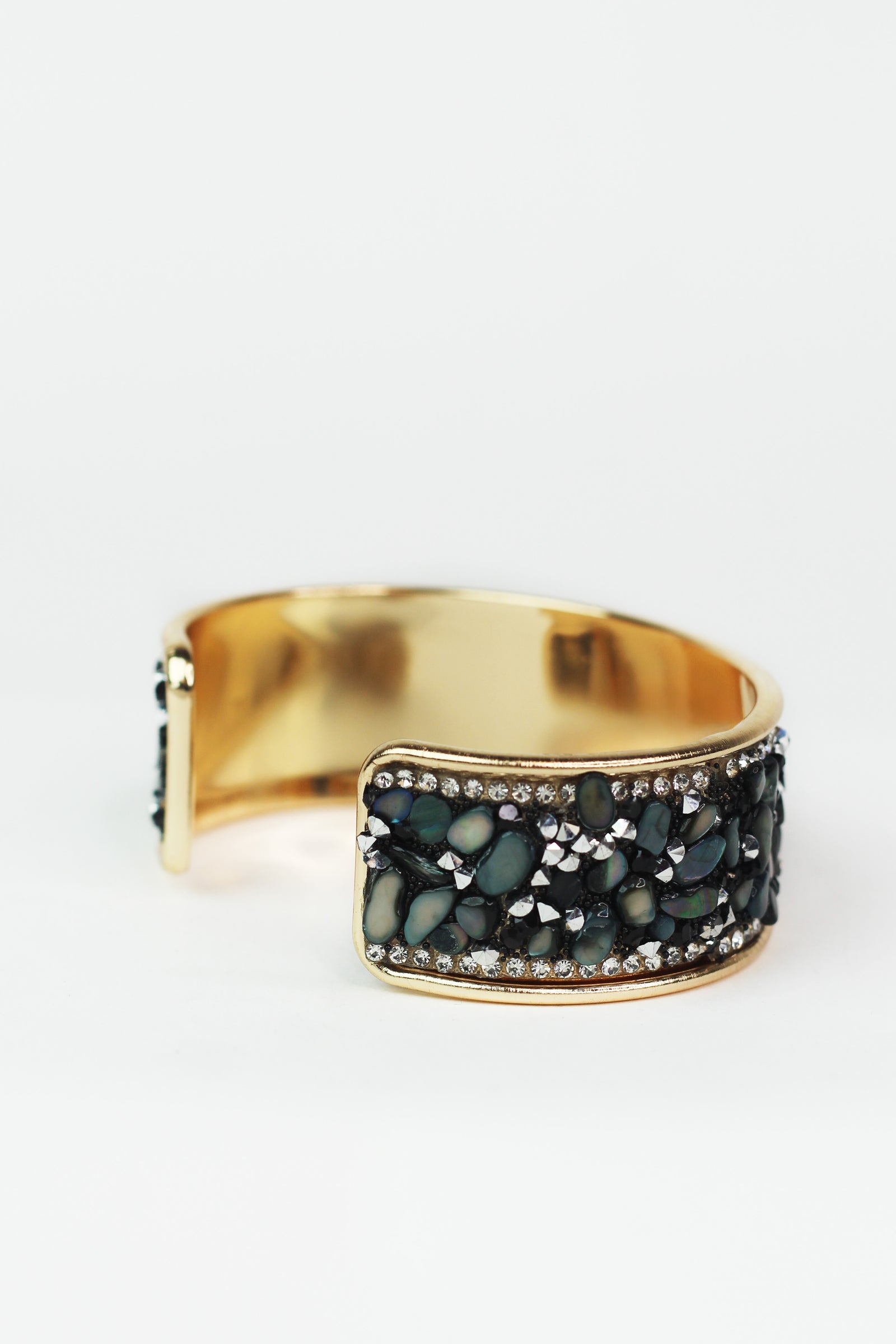 Medium Rhinestone & Multicolor Chips Cuff