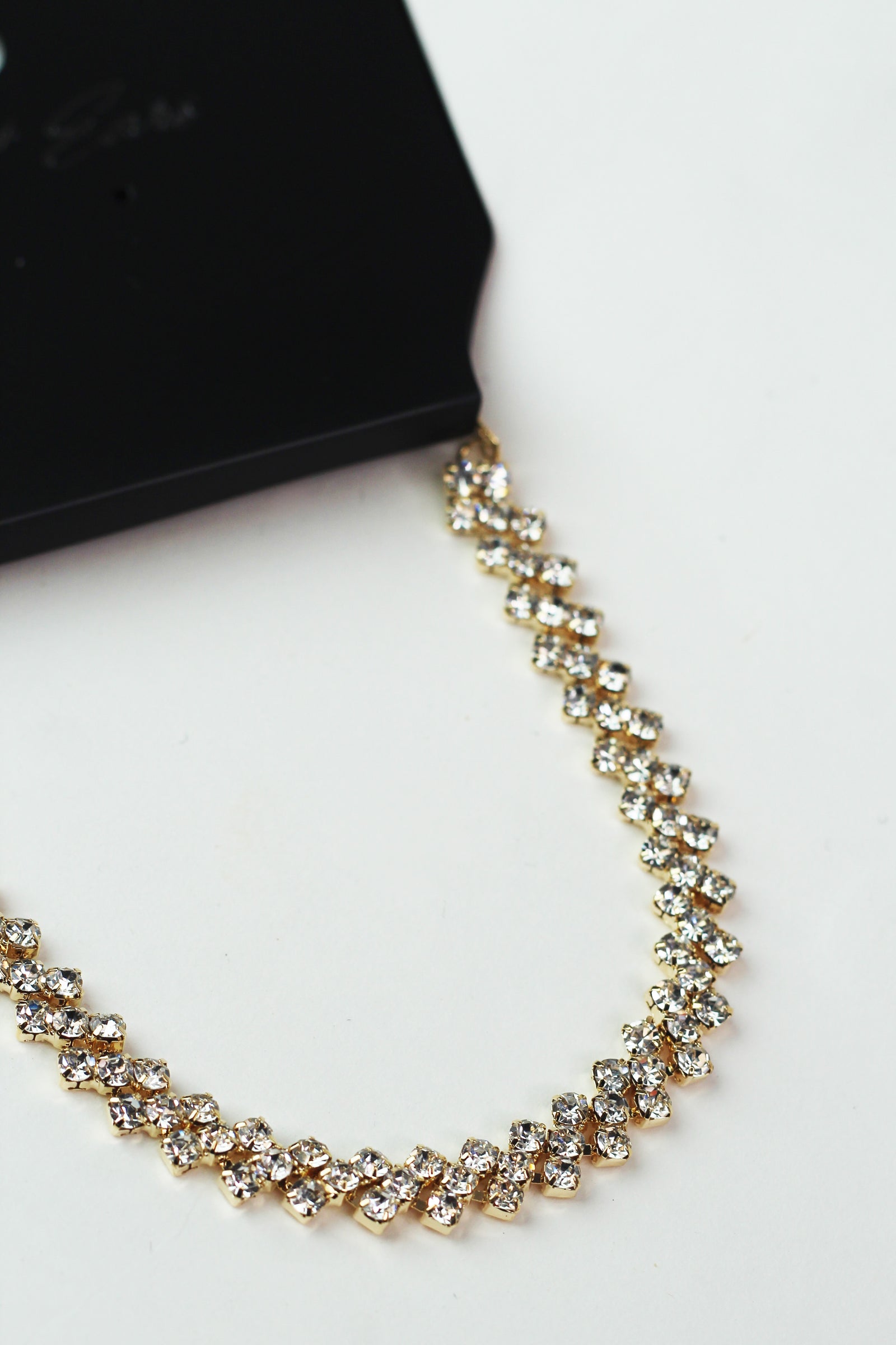 Medium Diagonal Rhinestones Anklet