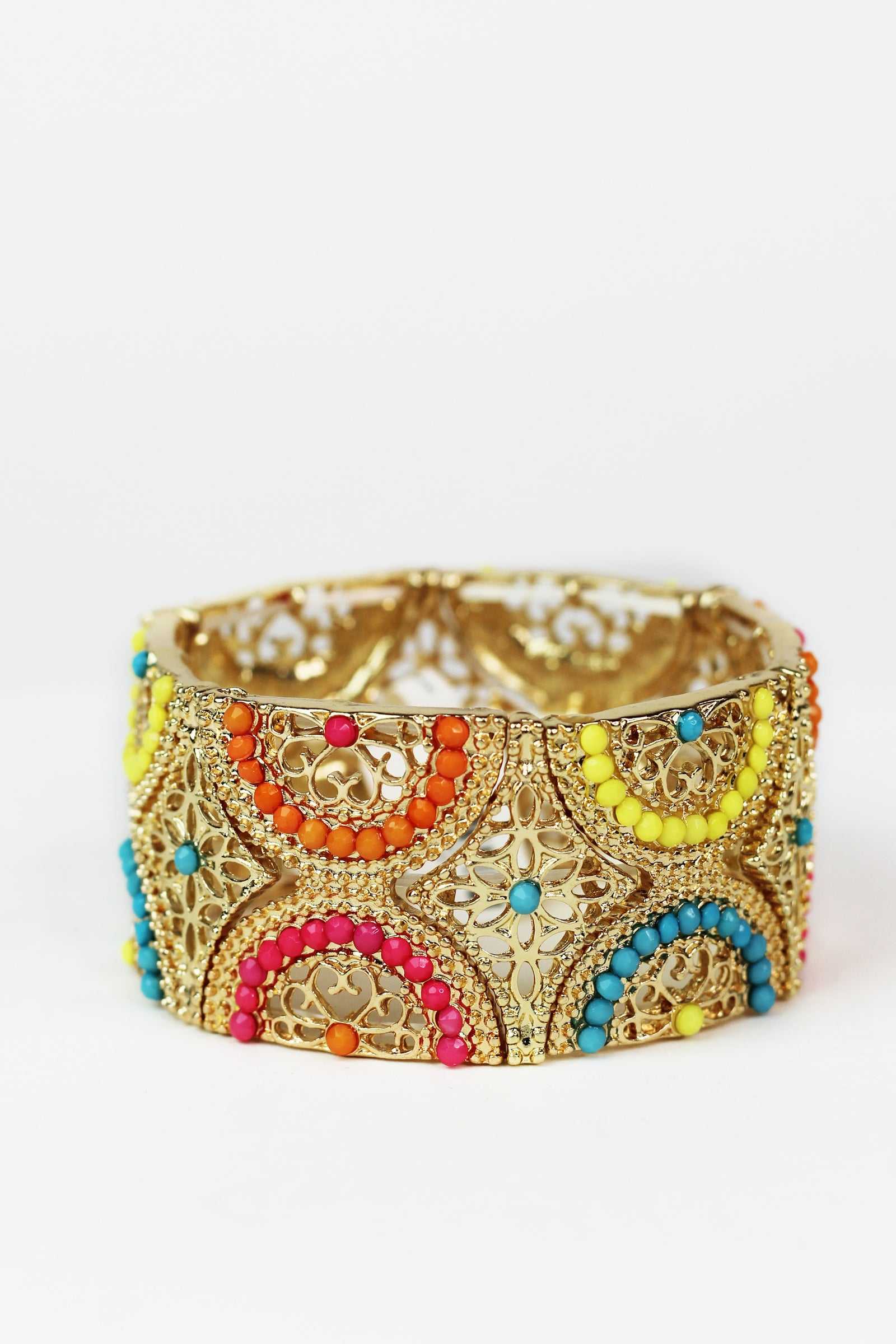 Colorful Half Circles Boho Stretch Bracelet