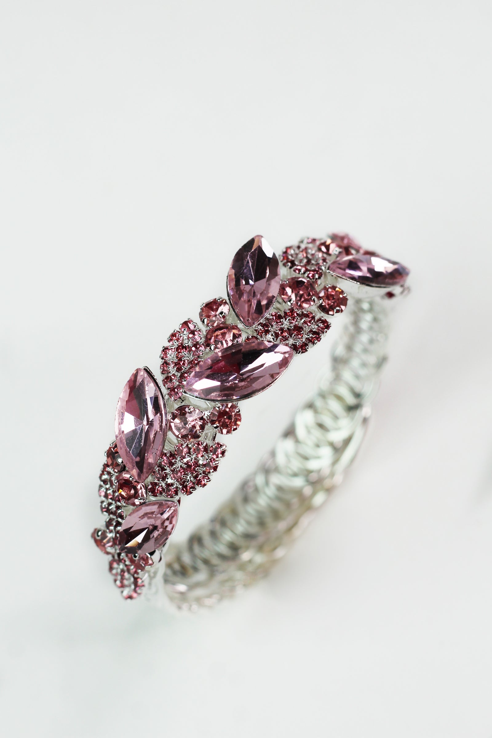 Marquis & Pave Petals Coil Cuff Bracelet