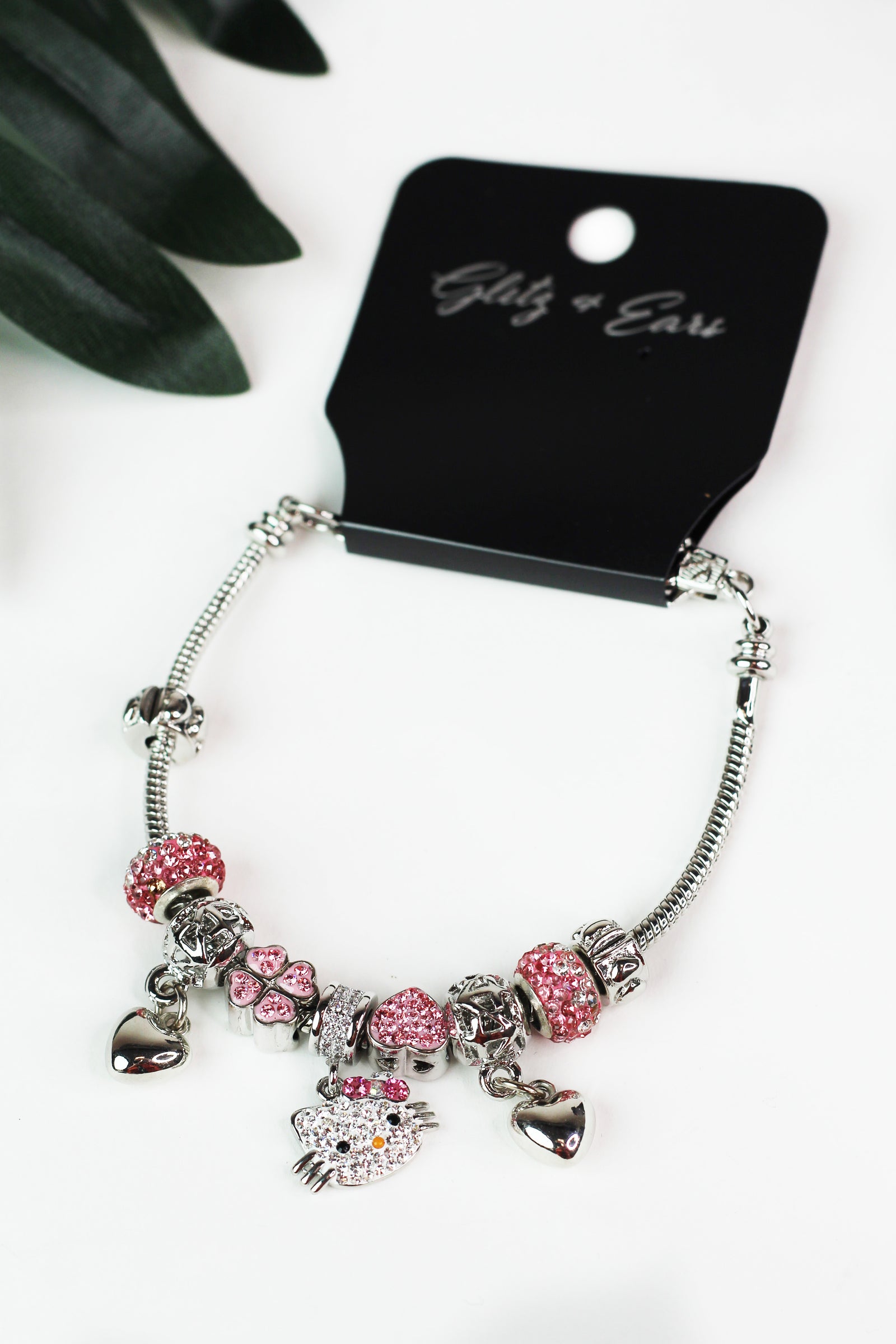 Rhinestone Hello Kitty Charm Bracelet