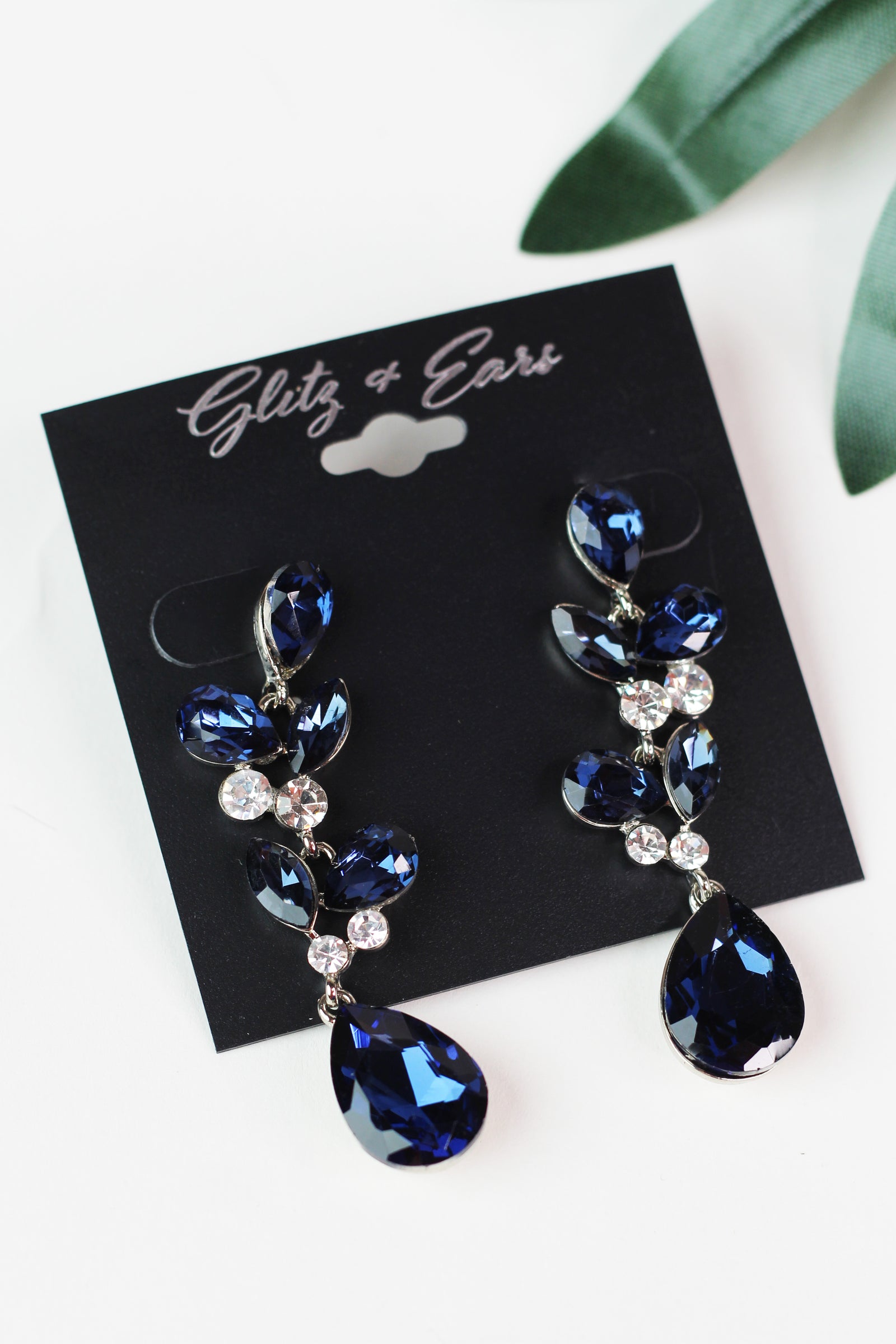 Almond Teardrop & Two Stone Stagger Teardrop Earring