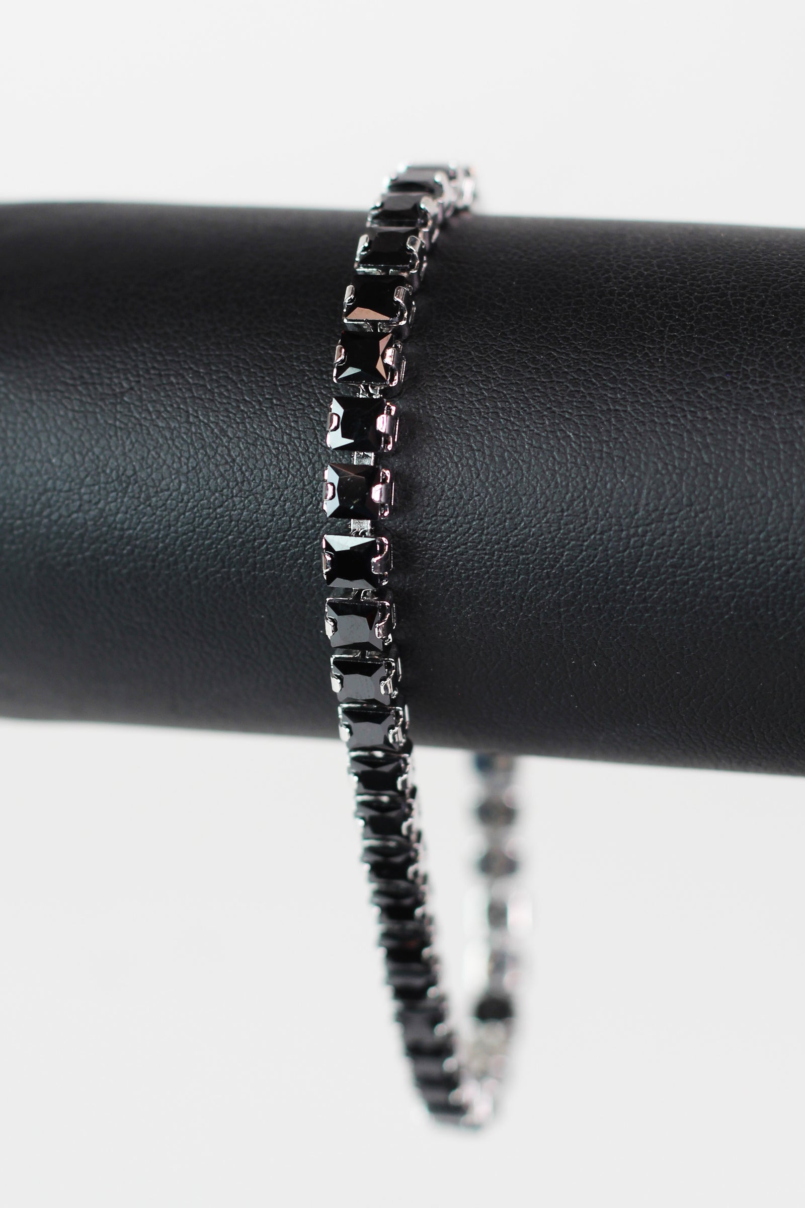 All Square Rhinestone Tennis Bracelet