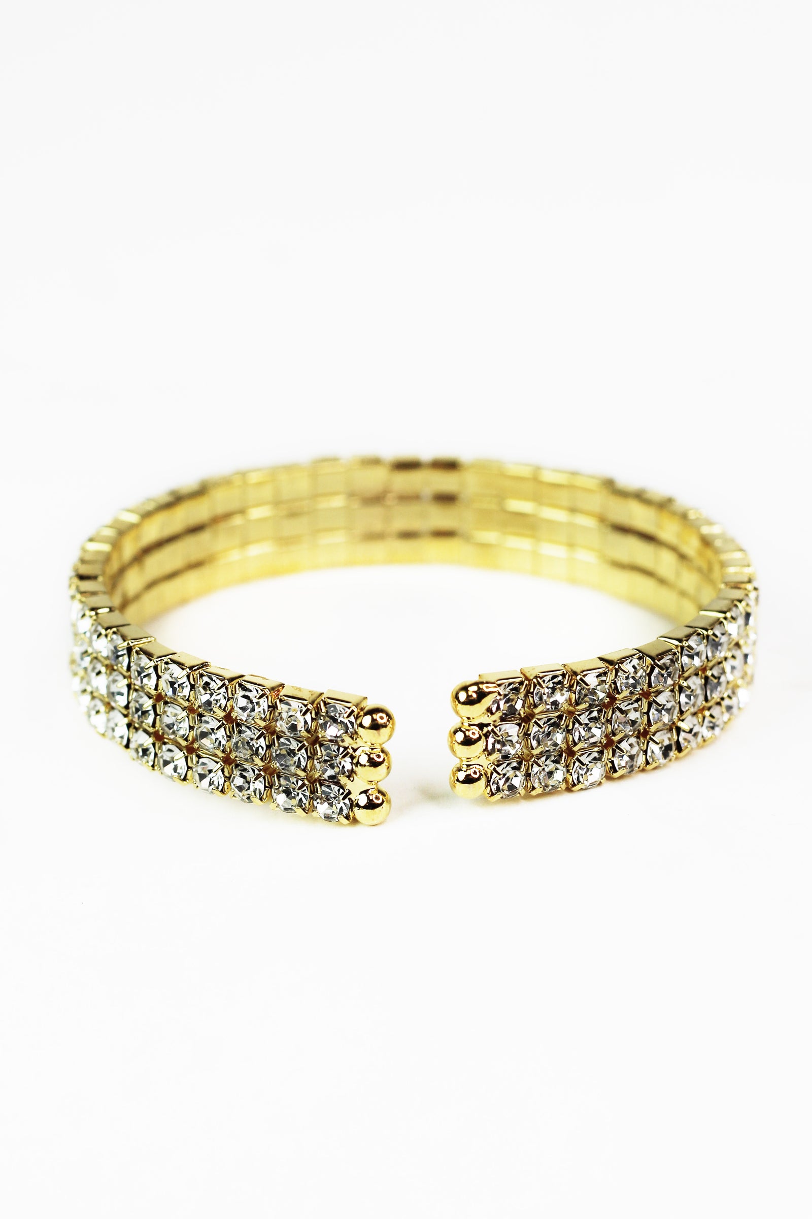 Three Row Rhinestone Cuff