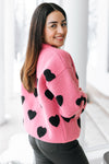 All Over Heart Knitted Sweater (SALE)