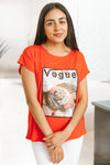 Rhinestone & Pearl Bracelet Vogue T Shirt