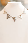 Embossed Pointed Metal Necklace