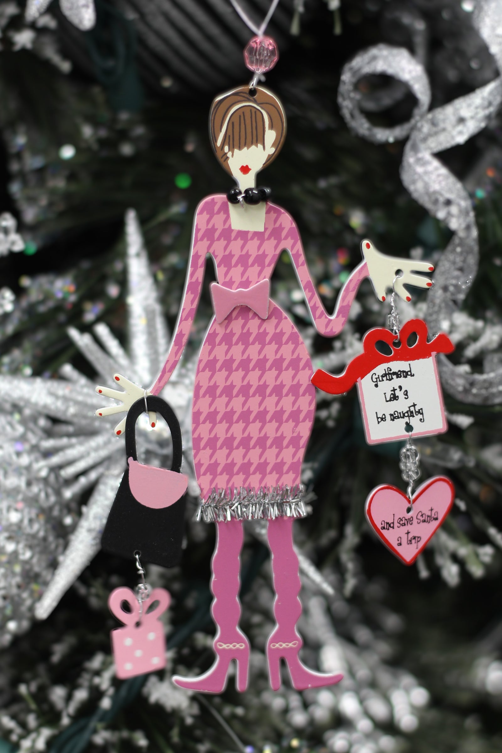 Fashion Ladies Metal Christmas Ornaments