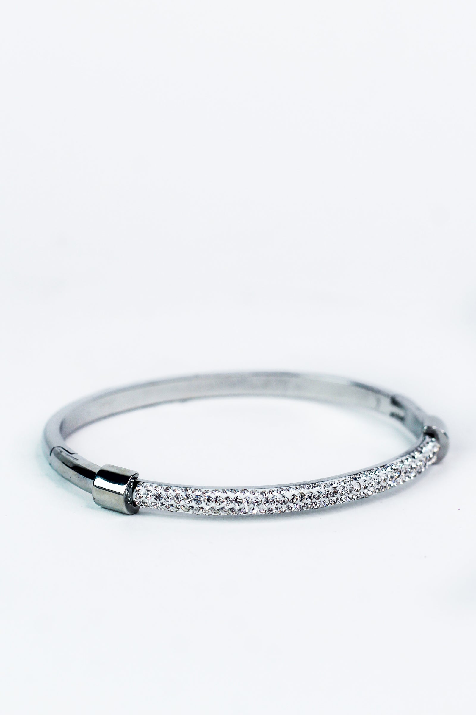 Rhinestone Top Metal Bottom Bangle