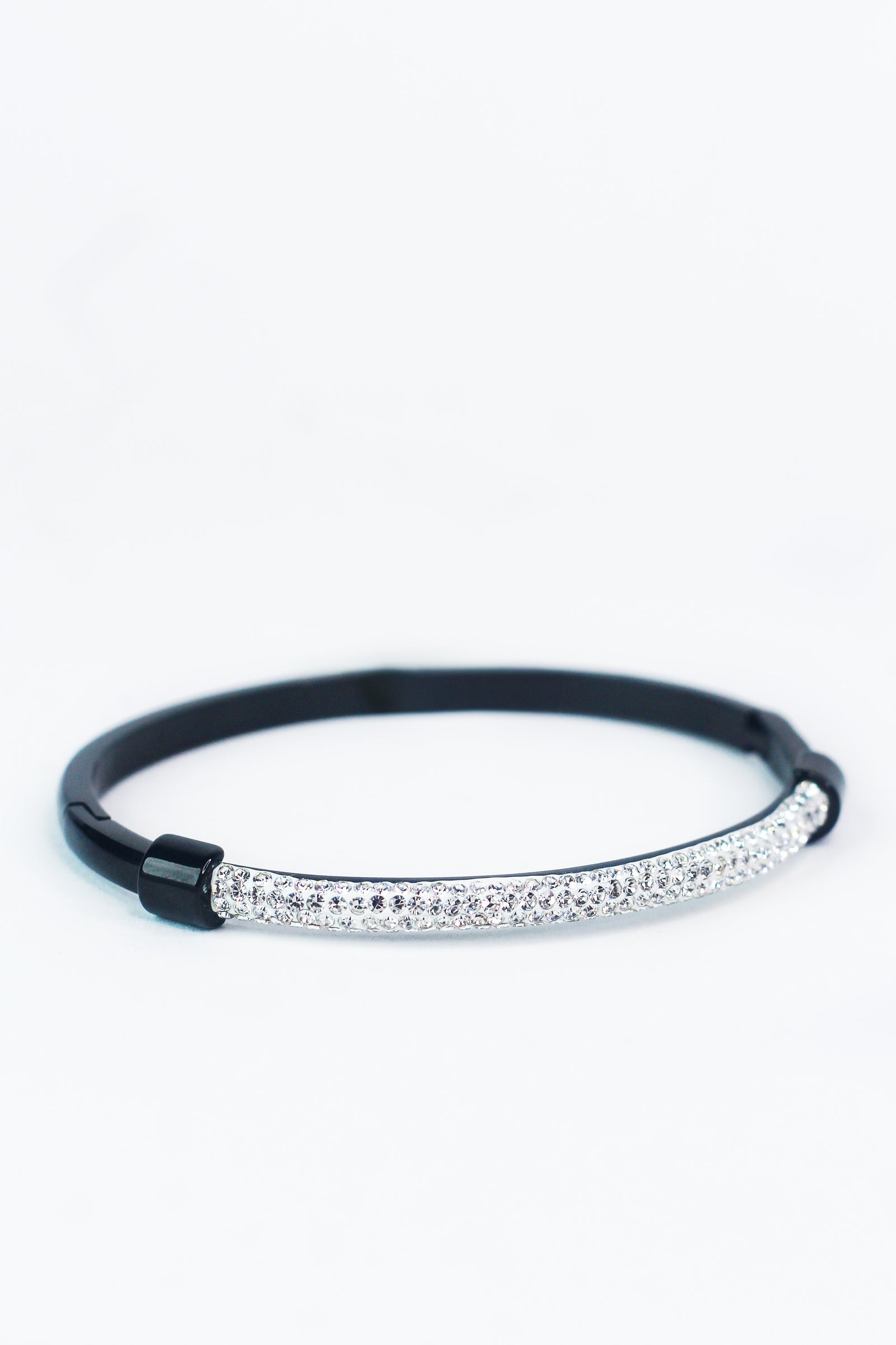 Rhinestone Top Metal Bottom Bangle