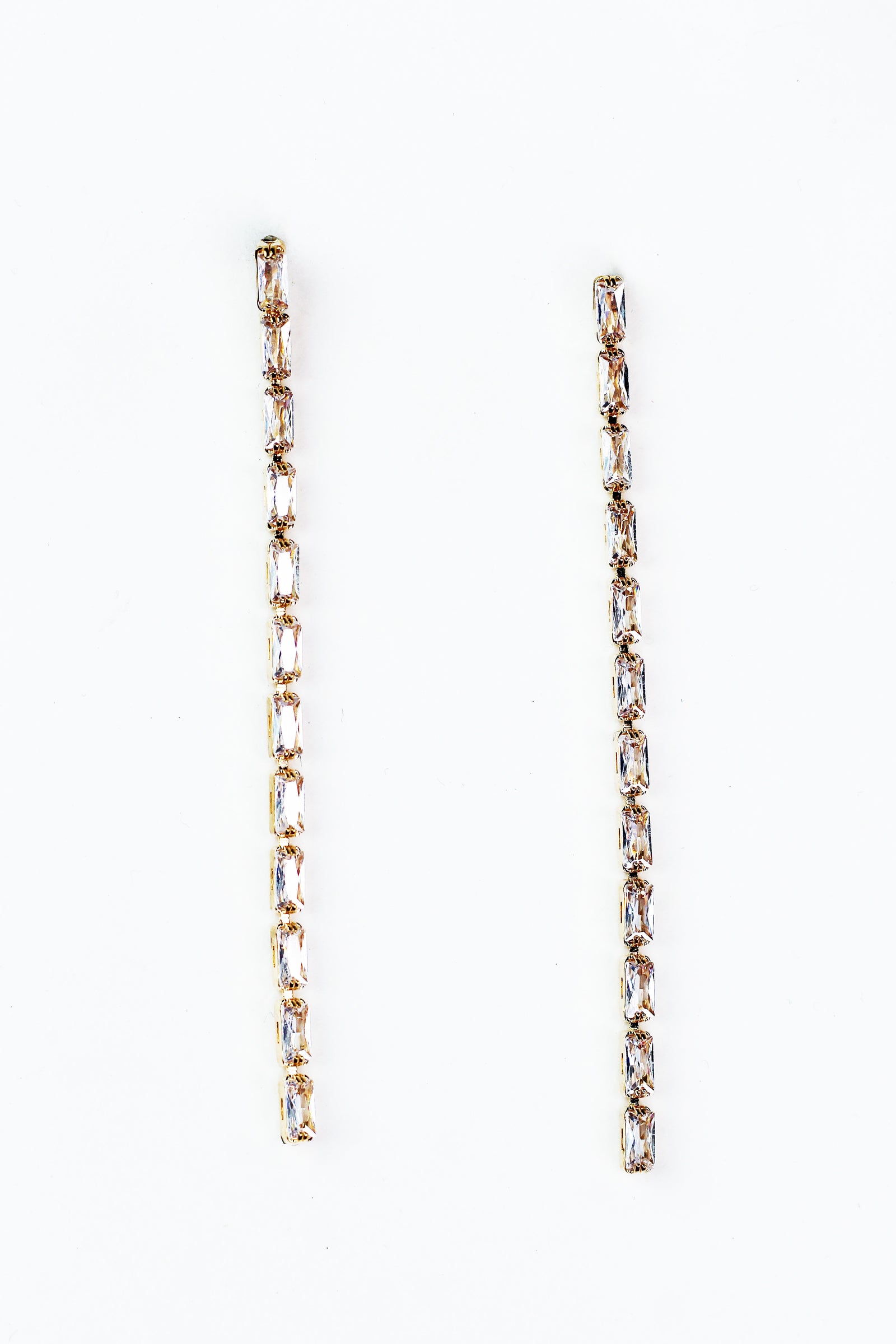 Single Row Baguette Earrings