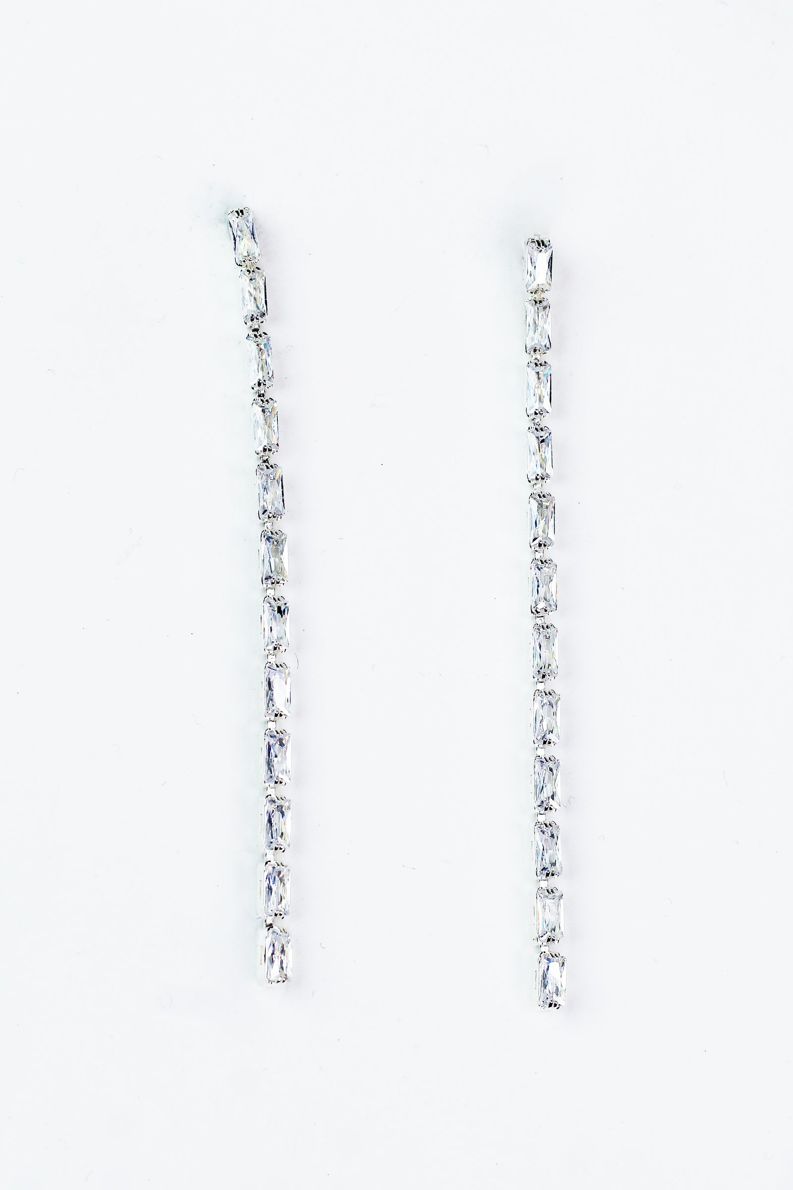 Single Row Baguette Earrings