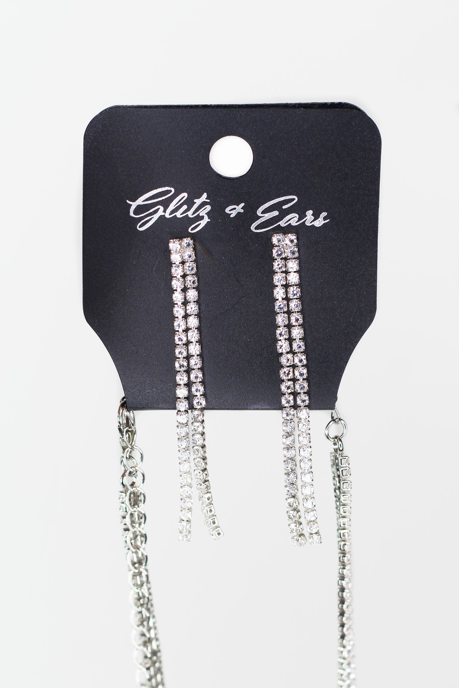 Rhinestone Knot Middle Long Necklace