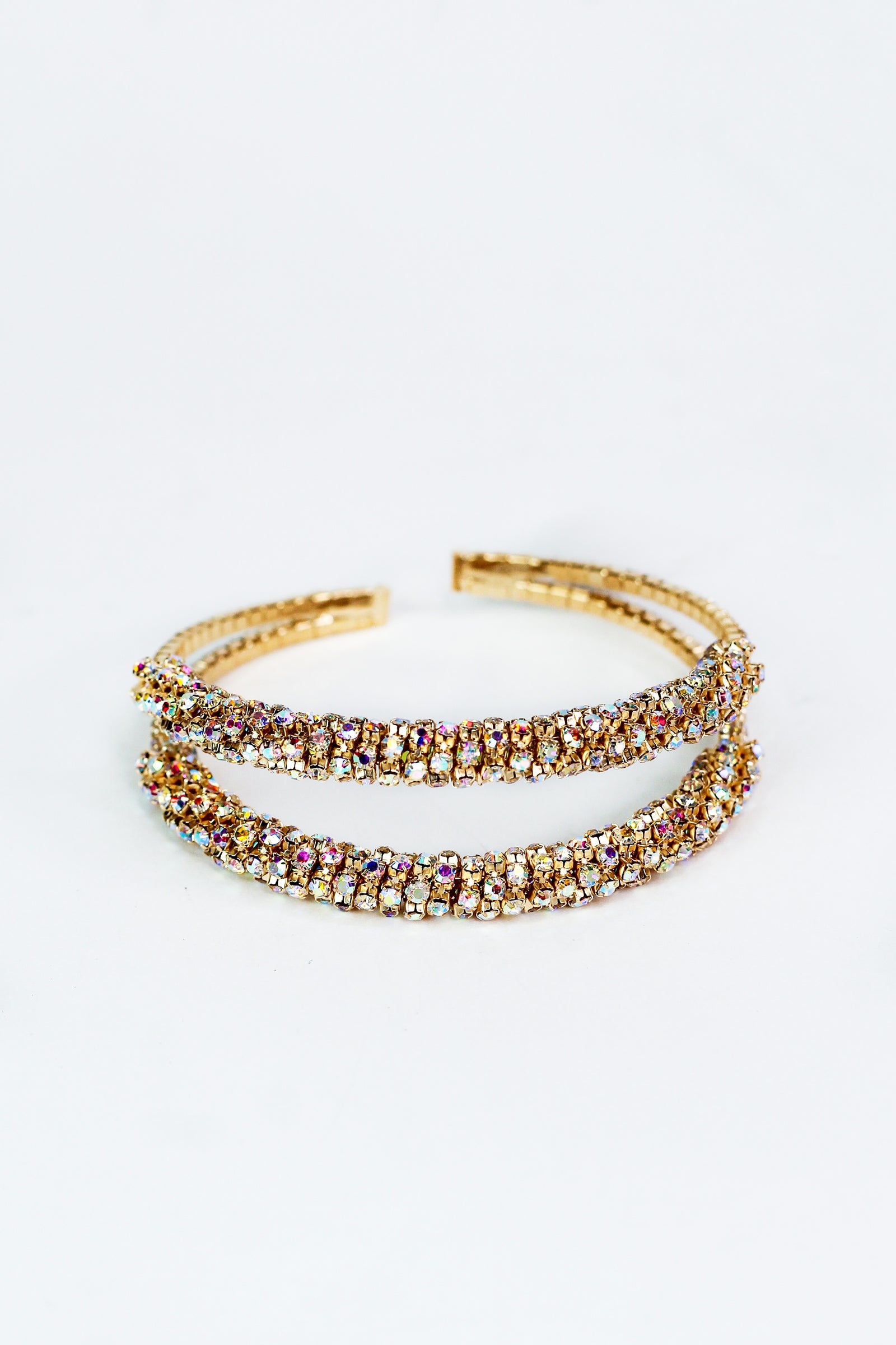 Spaced Two Row Twist Cuff - Glitz & Ears Boutique
