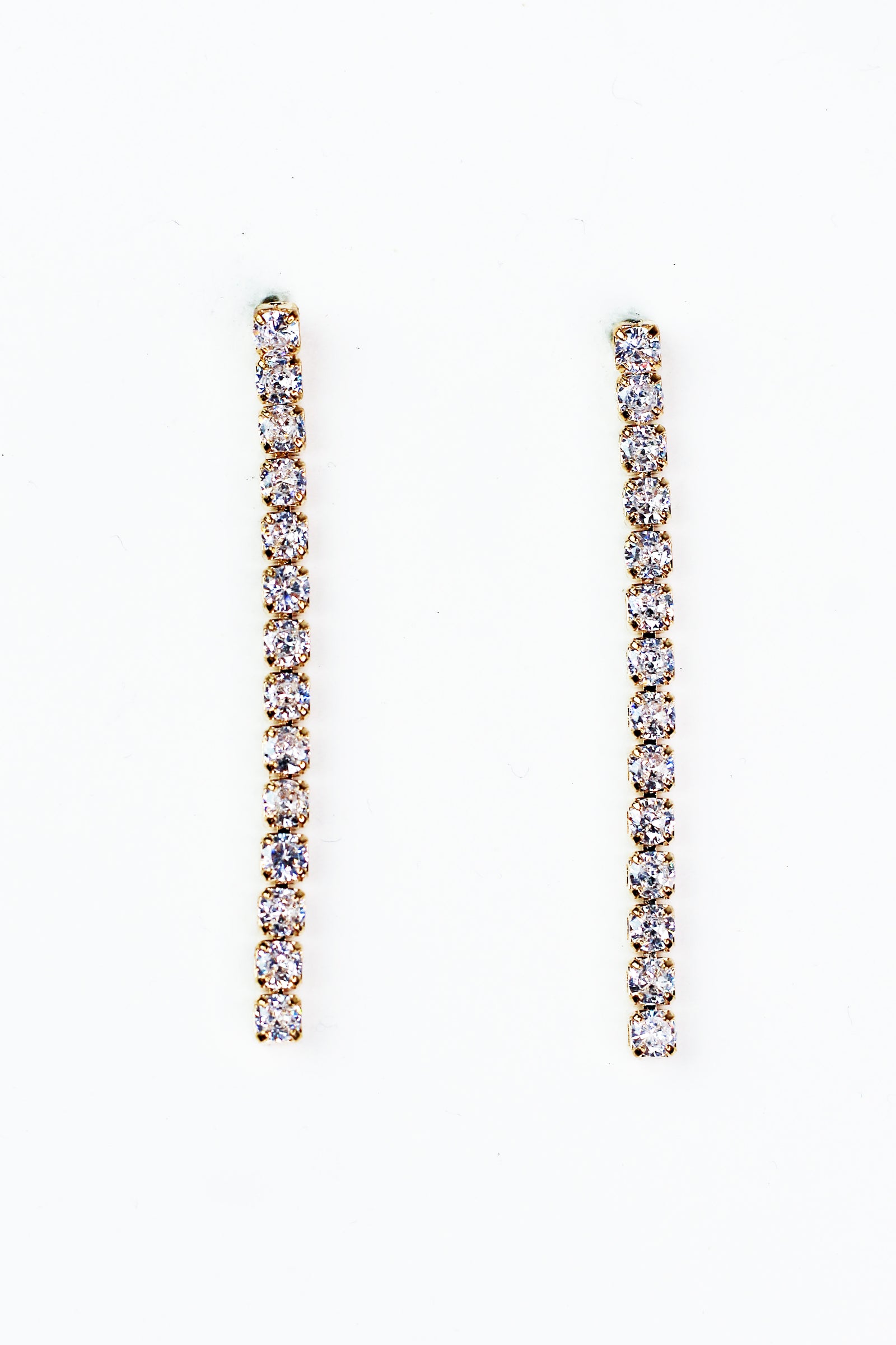 Stone Row Drop Earring