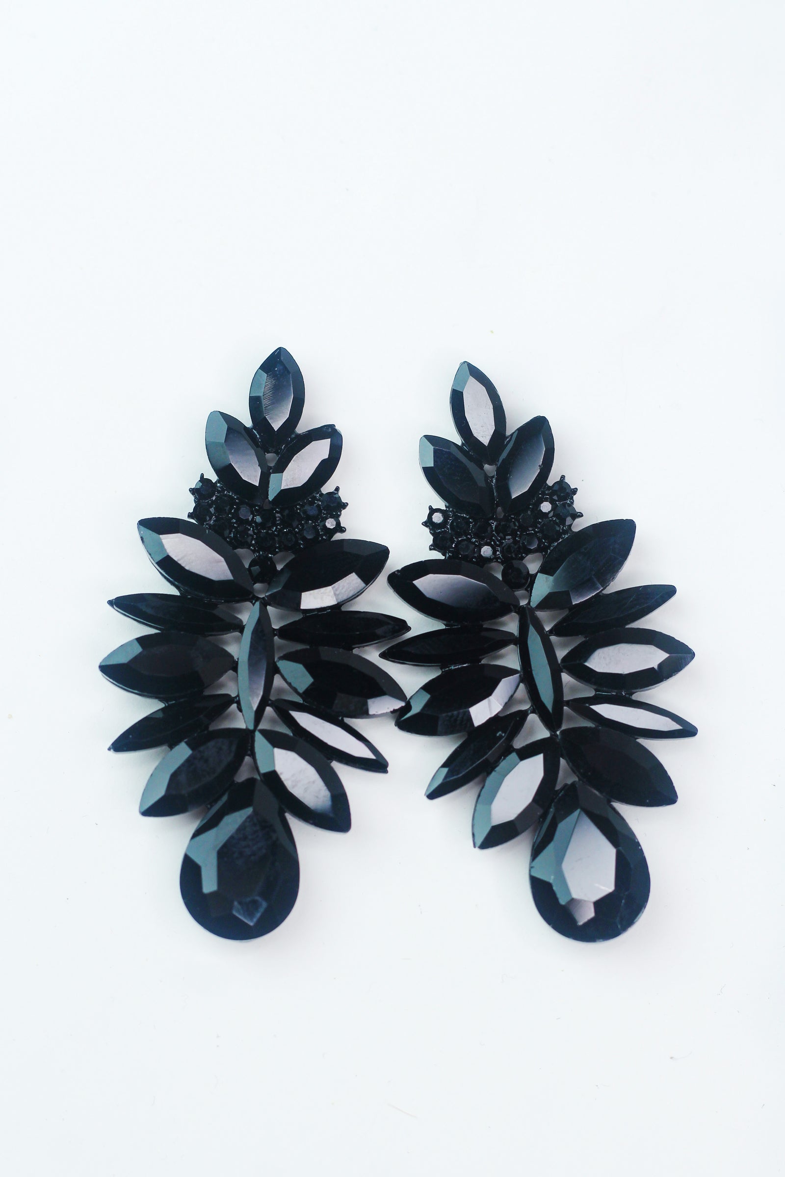 3 Almond Rhinestone Scoop Wide Almond Earring