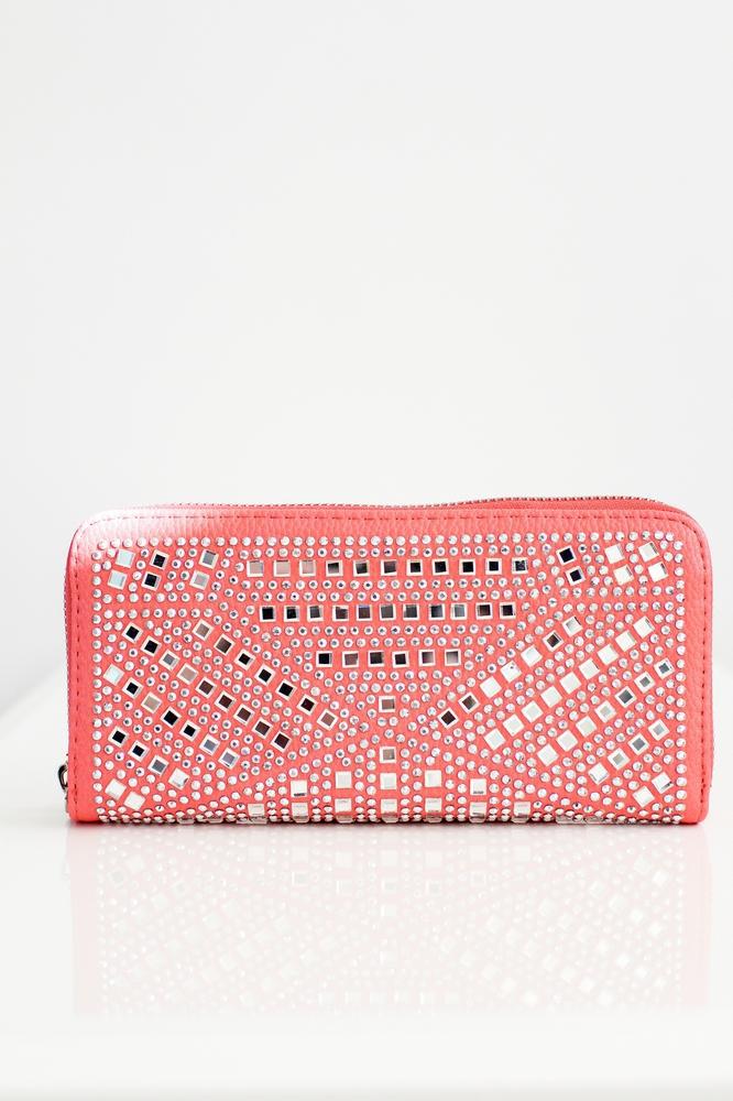 Angled Square Stone Rows Wallet