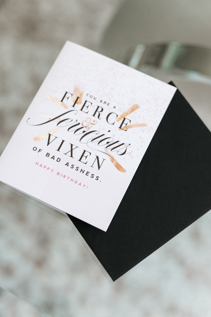Fierce Vixen Birthday Card