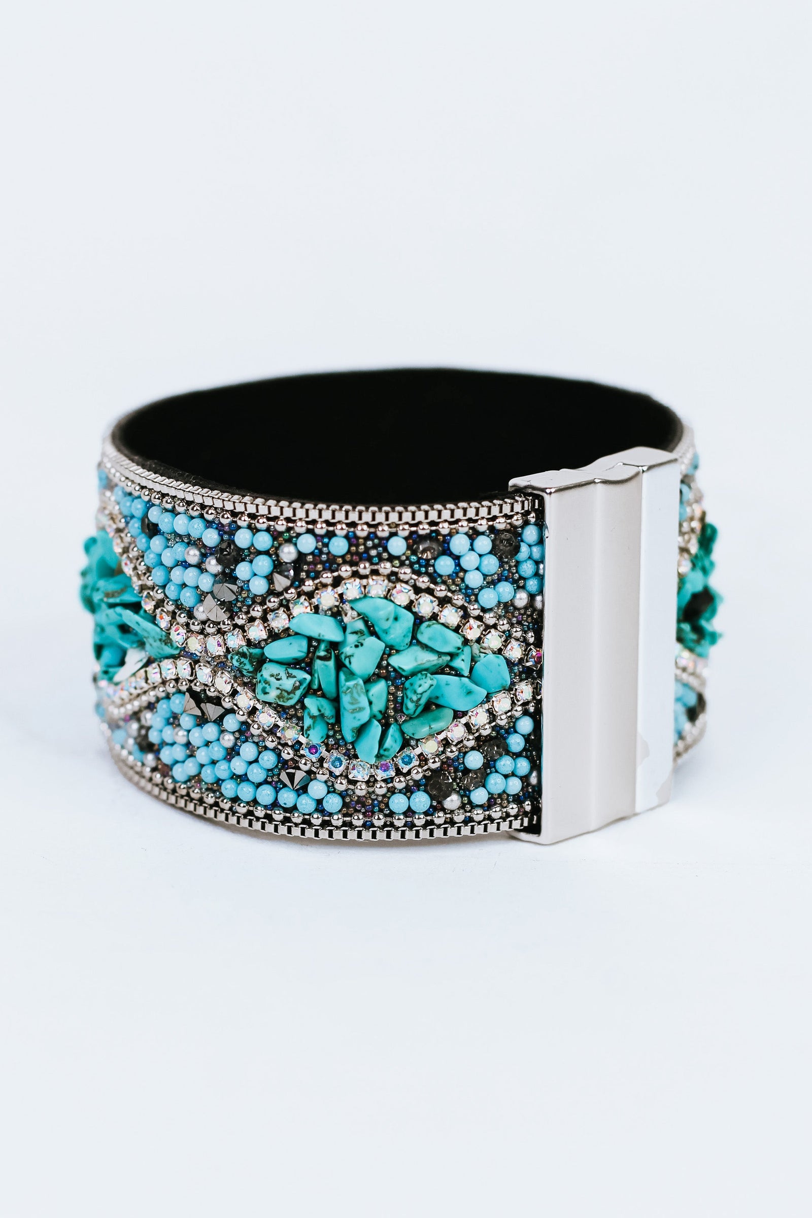 Bohemian Seed Bead Magnetic Cuff