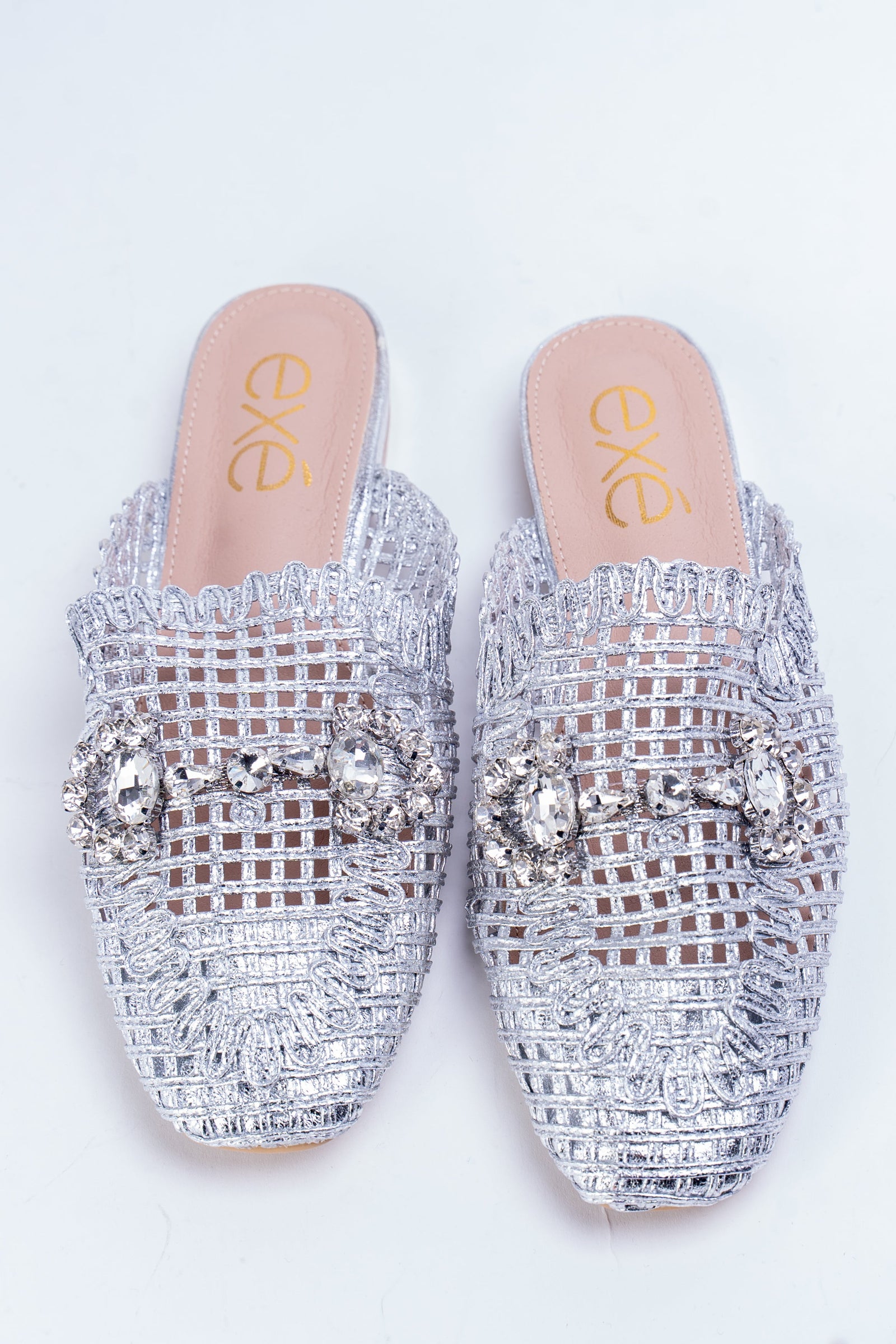 Mesh Mule with Rhinestone "Buckle"(SALE)