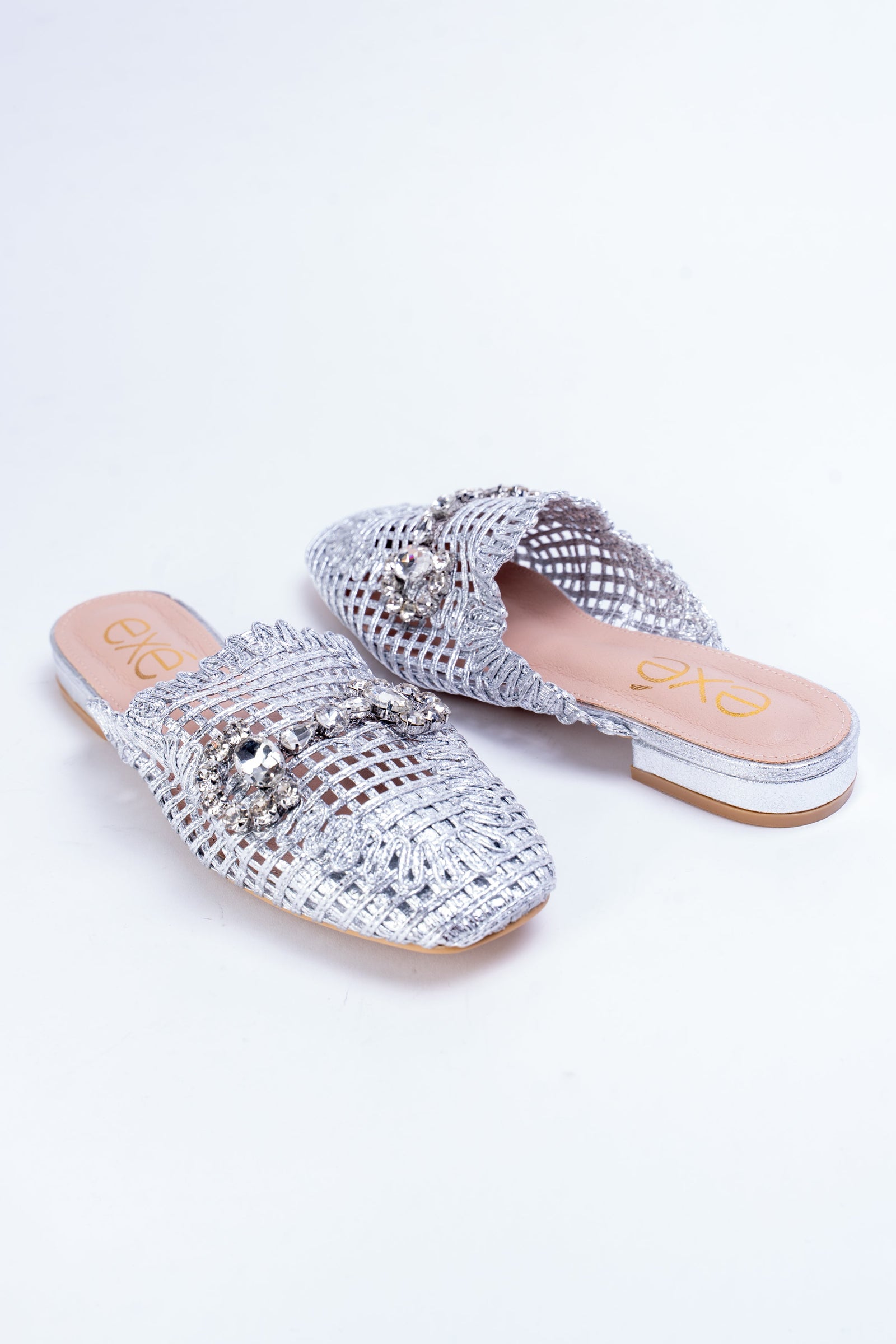 Mesh Mule with Rhinestone "Buckle"(SALE)