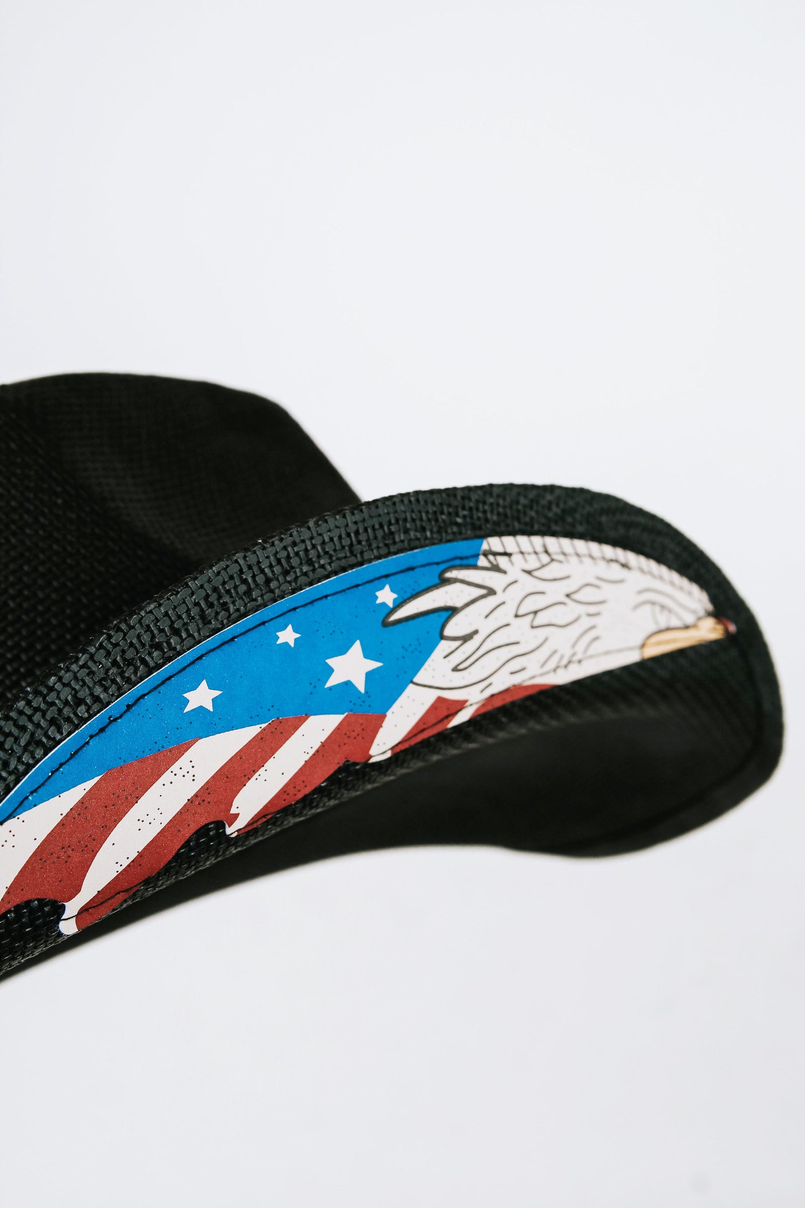 Straw Cowboy Hat w/ Patriotic Emblems