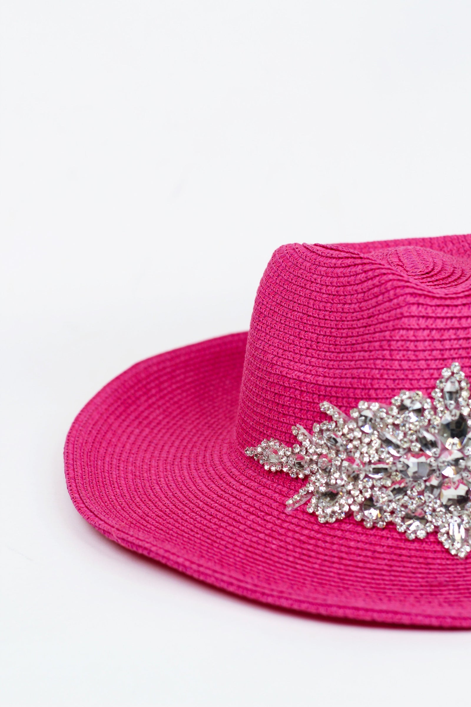 Rhinestone Applique Straw Cowboy Hat
