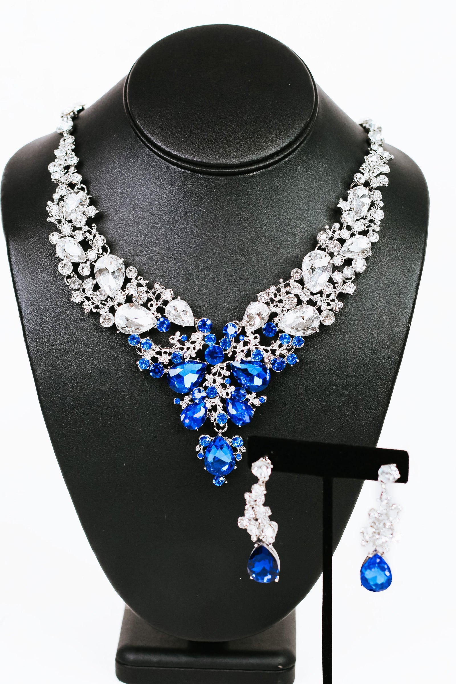 XL Large Pear Shape Statement Necklace