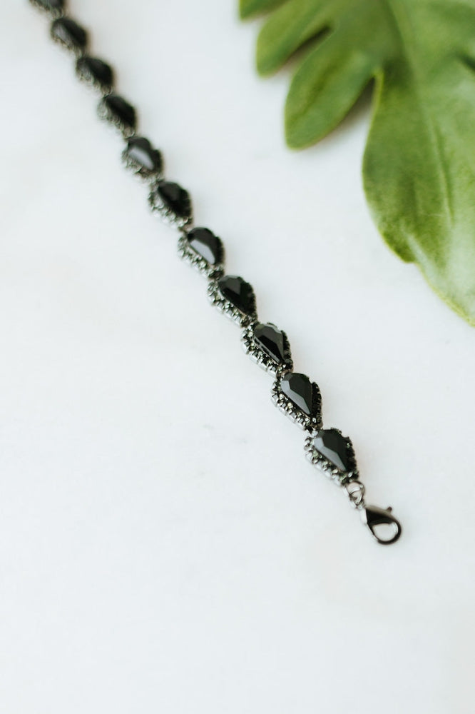 Teardrop Rhinestone Trim Tennis Bracelet - Glitz & Ears Boutique