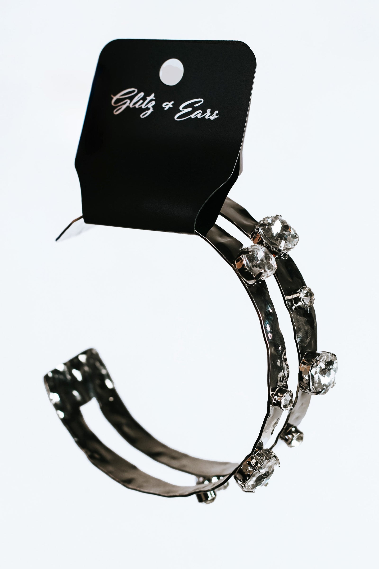 Textured Metal & Rhinestone Arm Cuff (SALE)