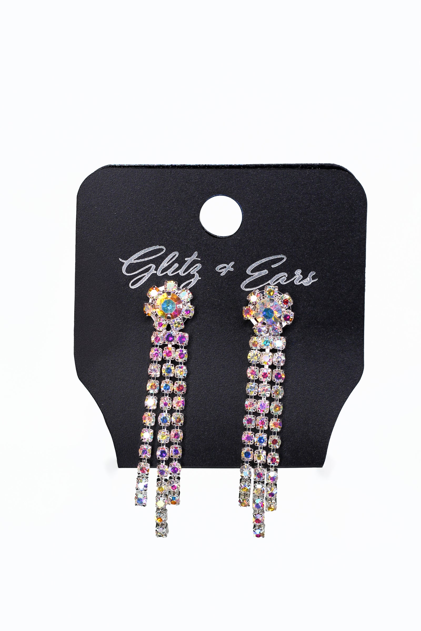 Bow Shape Fringe Rhinestone Necklace Set