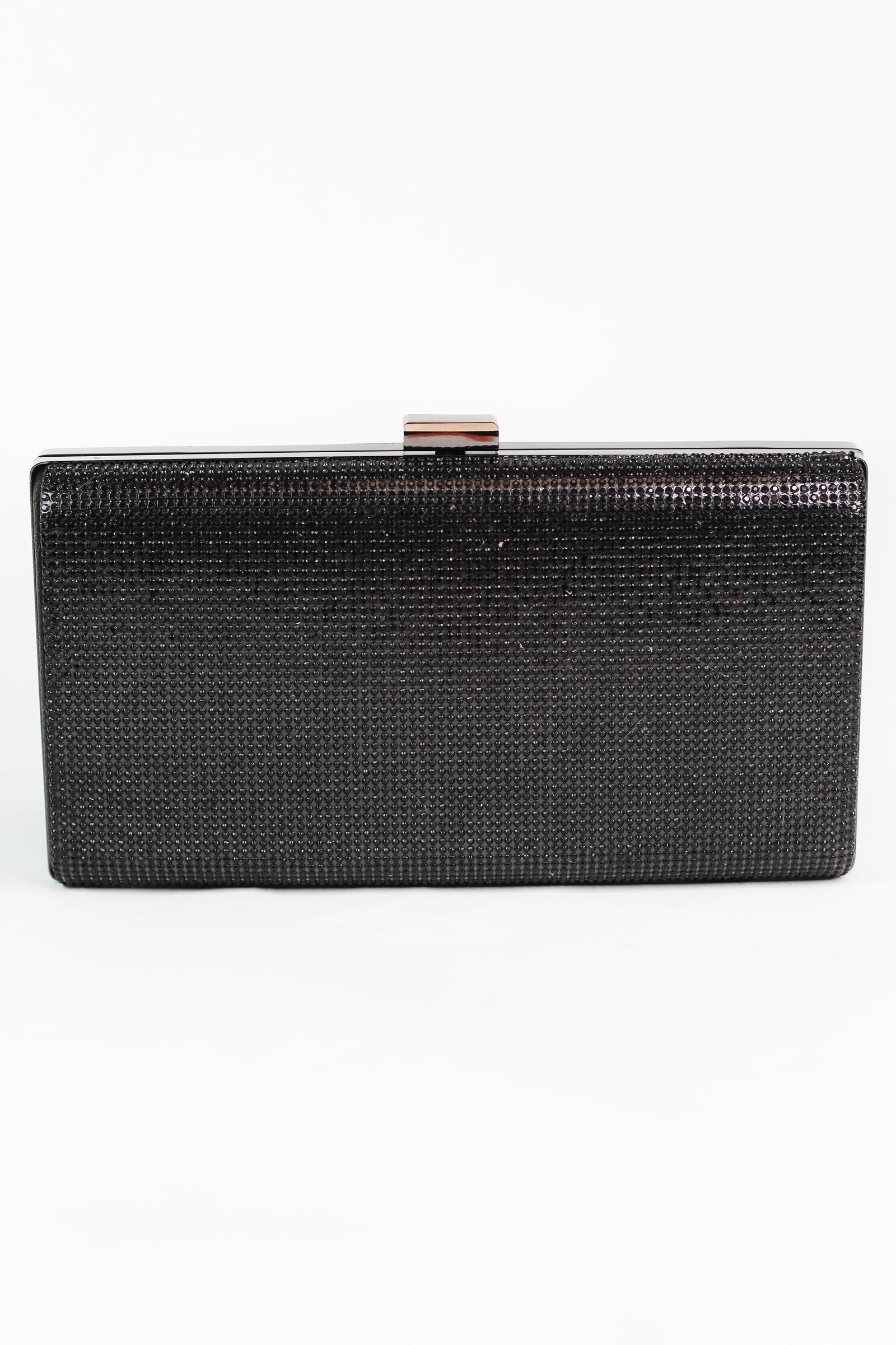 All Rhinestone Front Rectangle Evening Clutch
