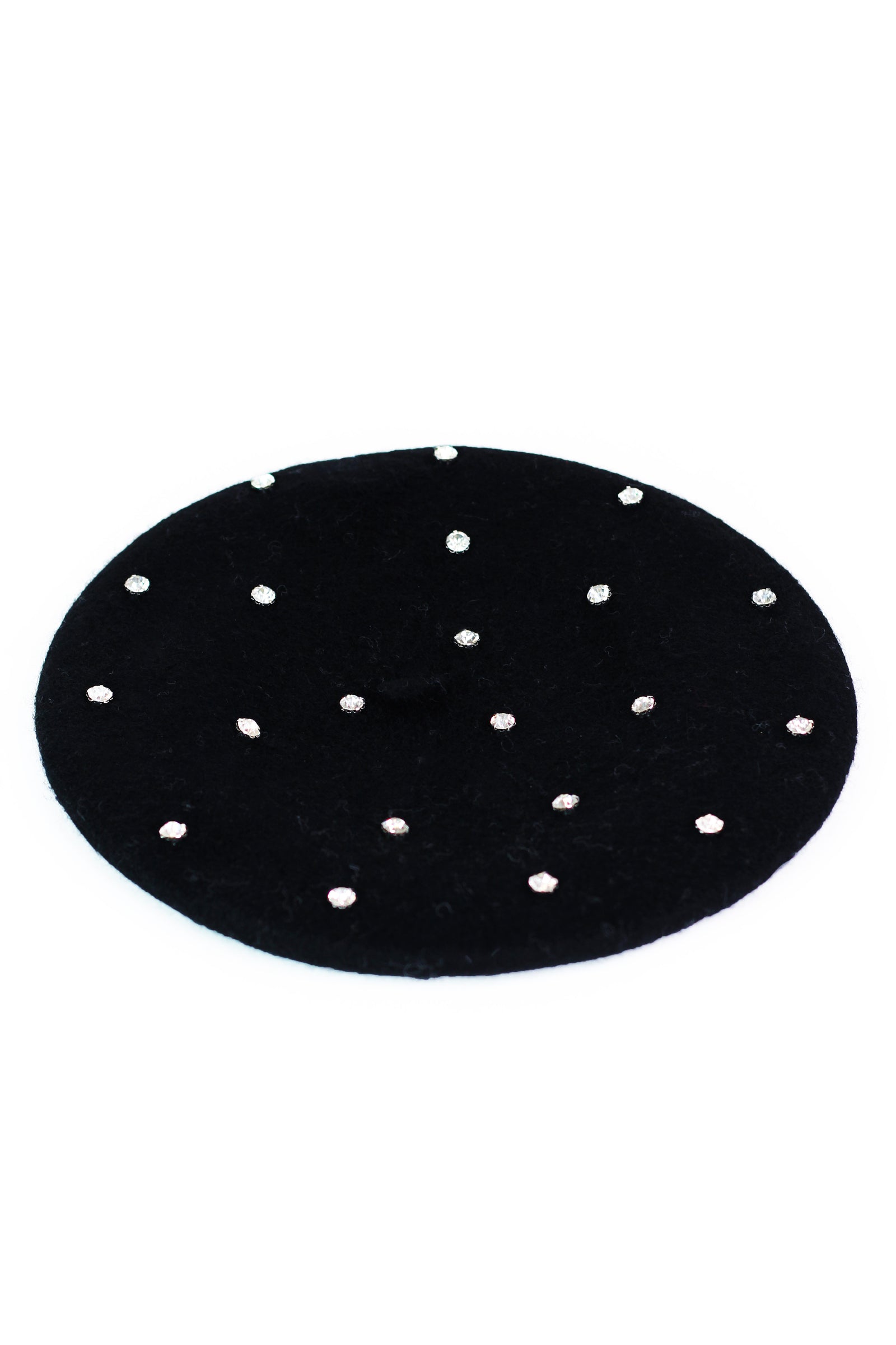 Rhinestone Embellished Beret