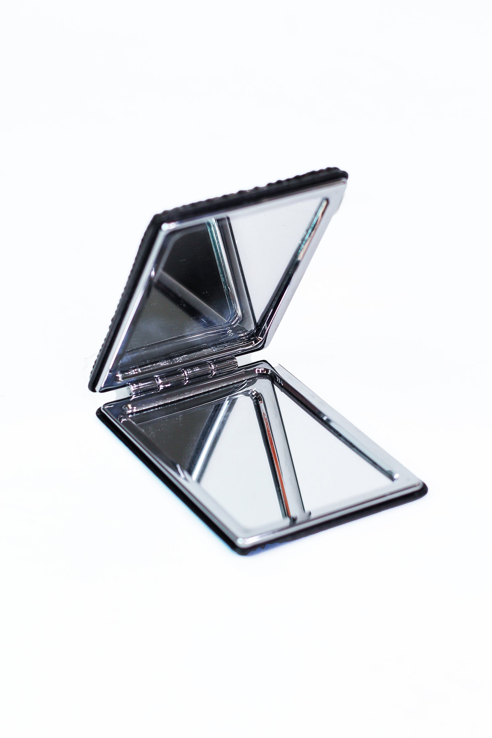 Two Tone Rhinestone Rectangle Compact Mirror