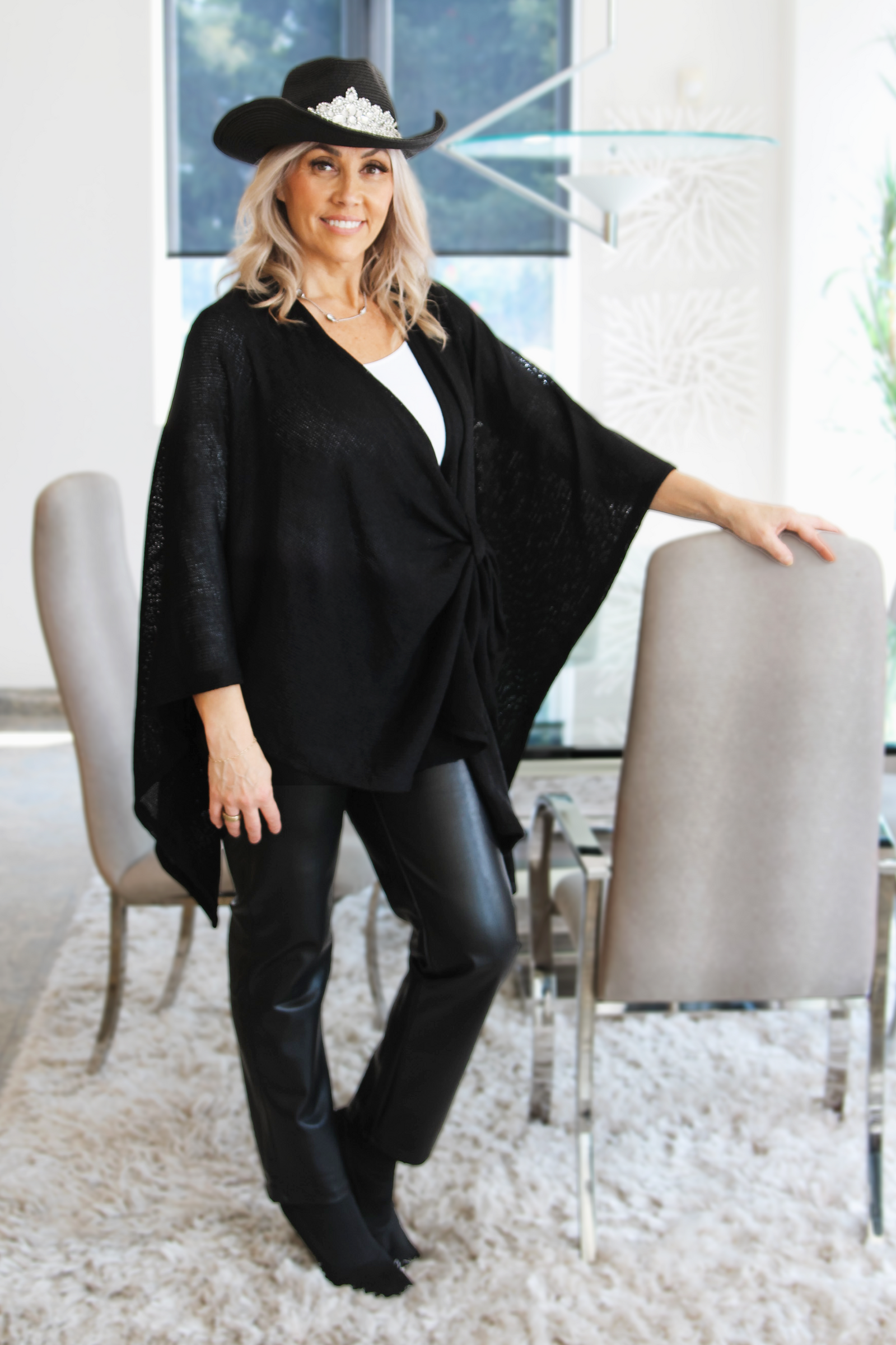 Knit Wrap w/ Front Loop Closure - Glitz & Ears Boutique