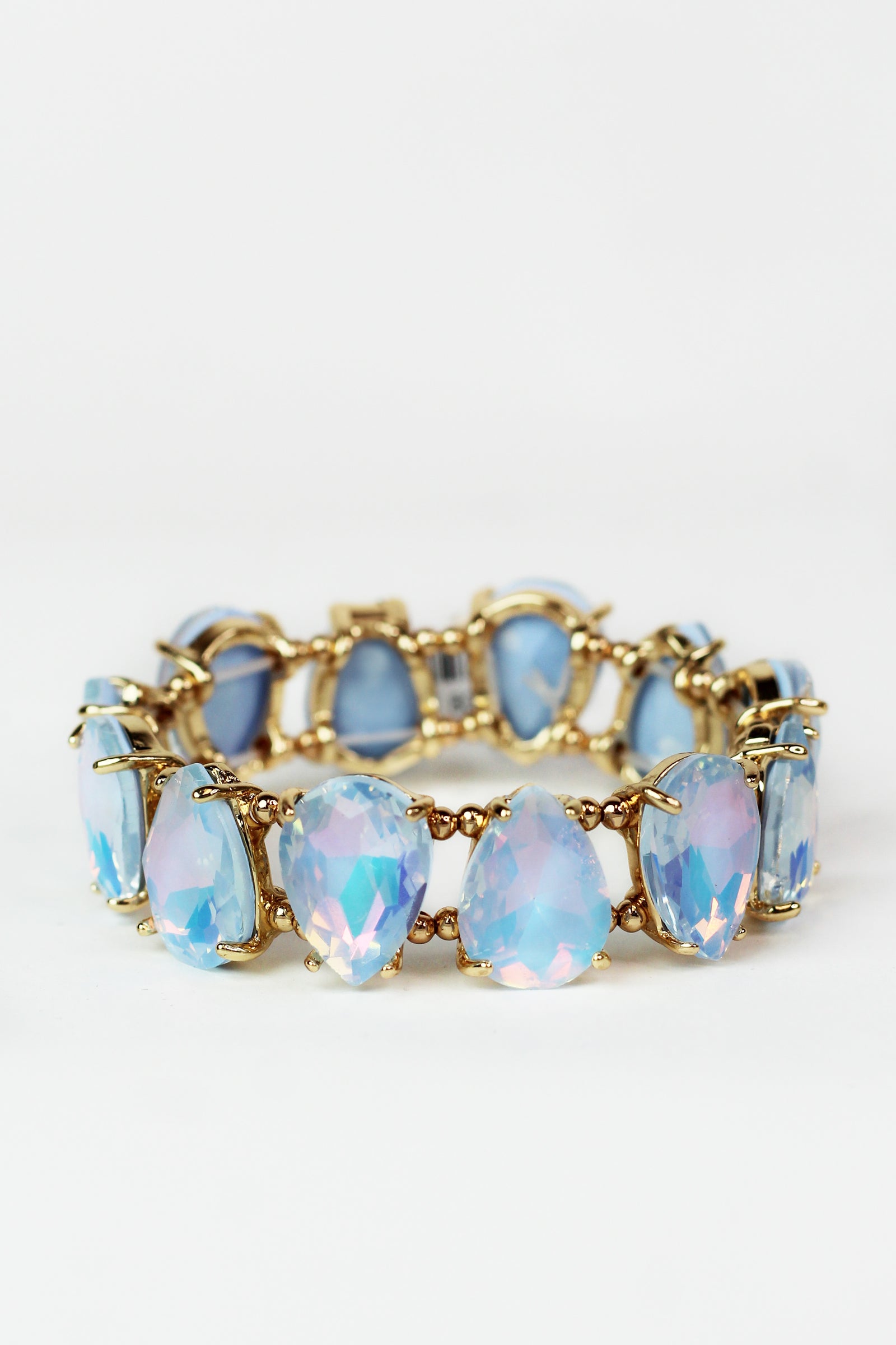 Single Row Teardrop Rhinestone Bracelet