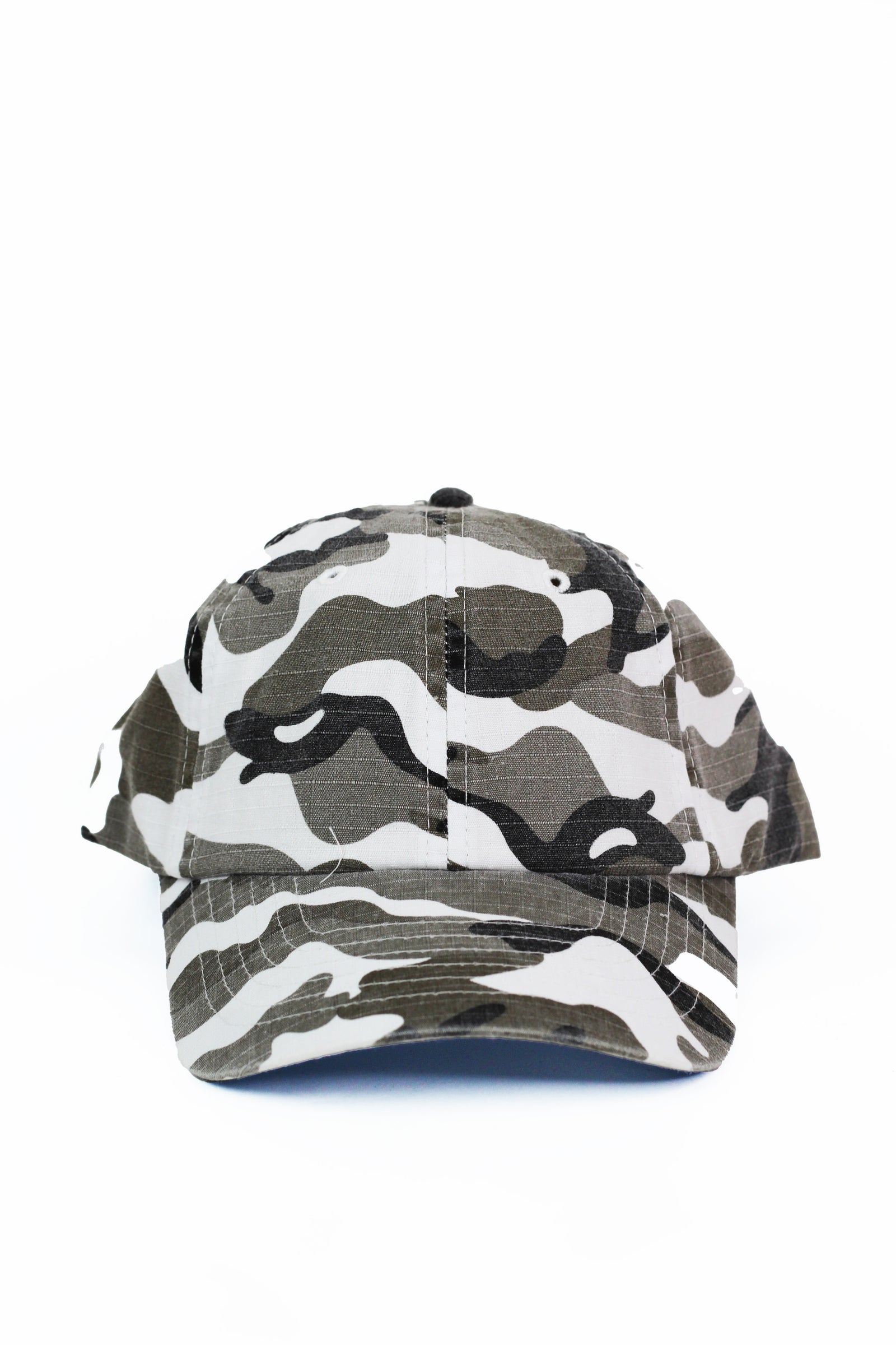 Washed Camo Print Baseball Cap