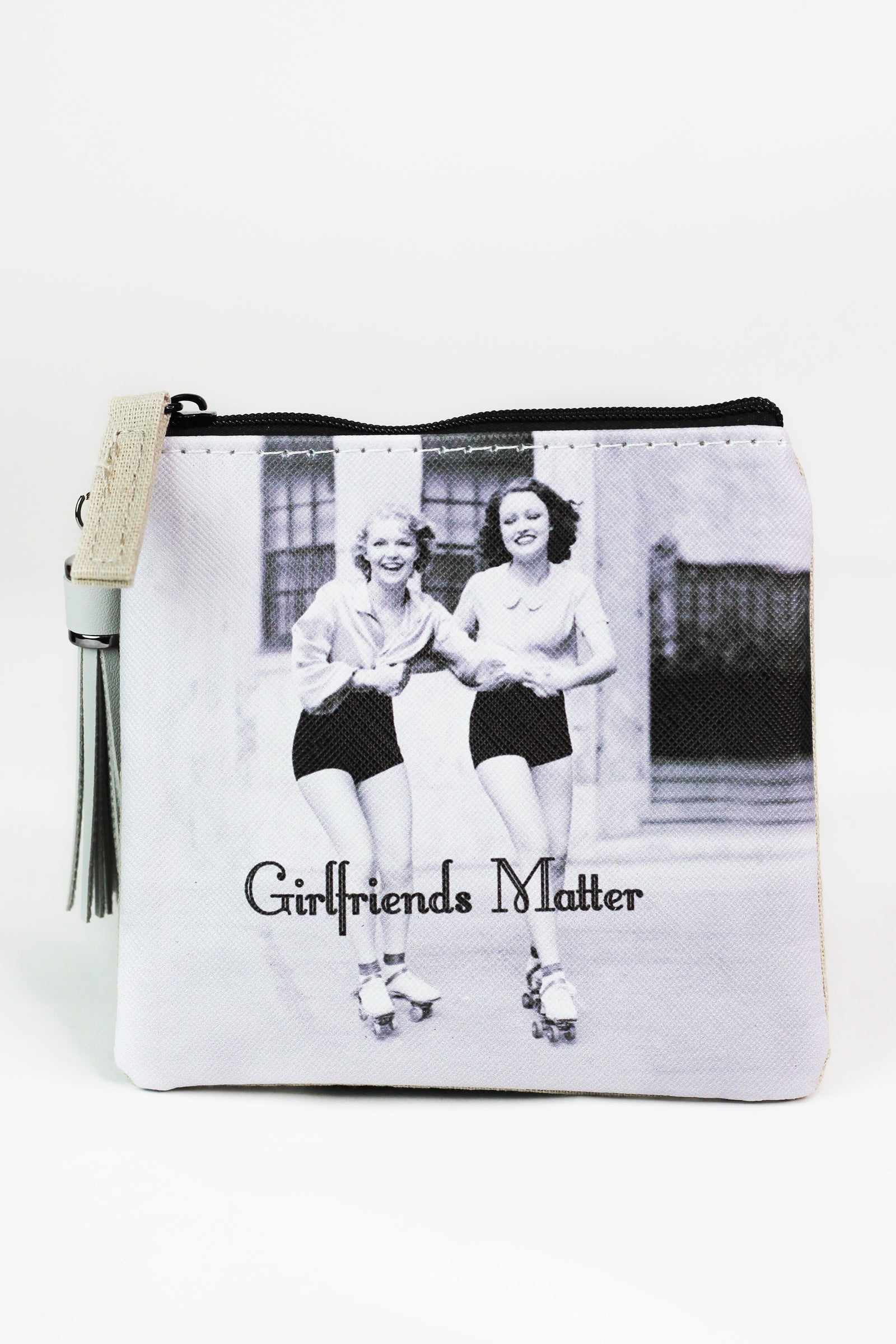 Photo & Quote Zippered Coin Pouch w/ Tassel