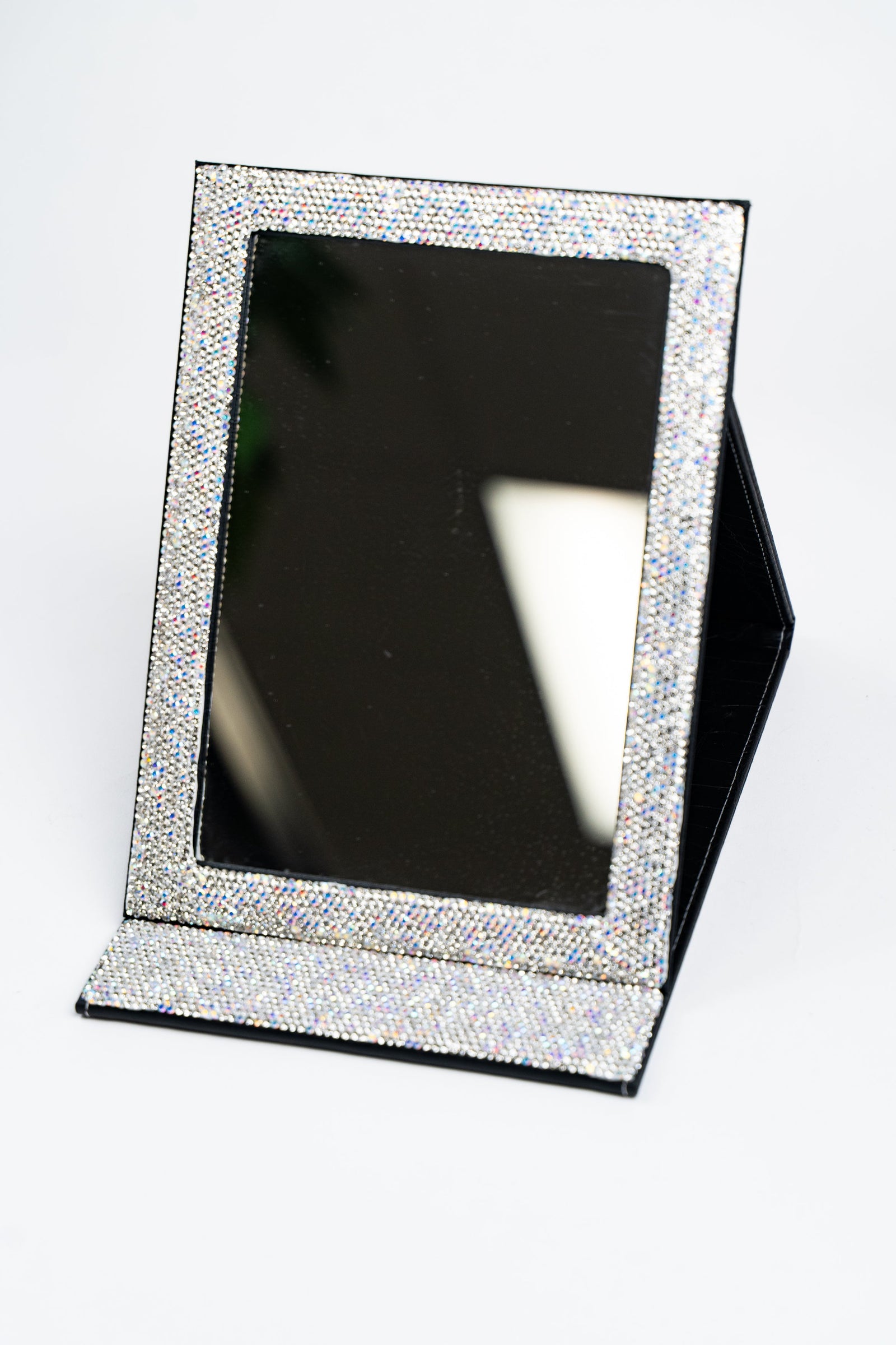 Two Tone Rhinestone Trim Large Mirror