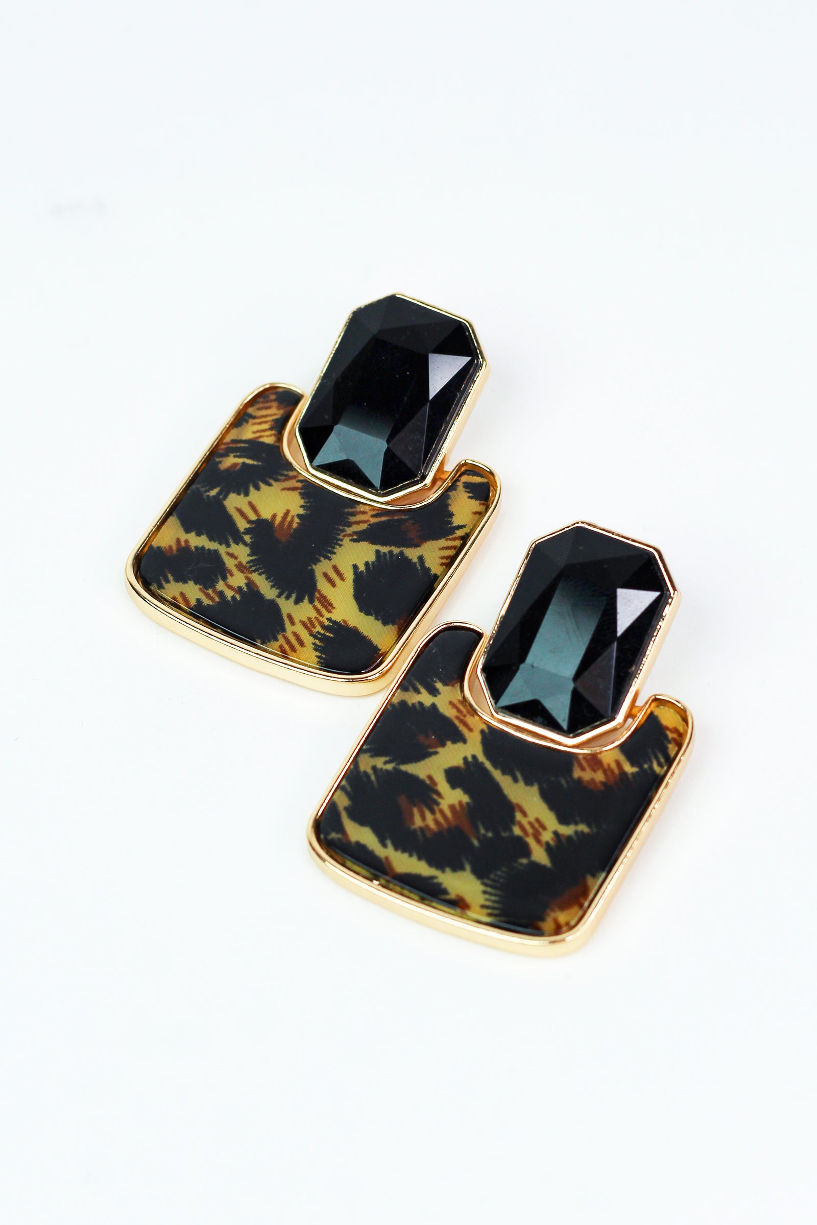 Large Fashion Rhinestone Stud w/ Dangle Plate Design - Glitz & Ears Boutique