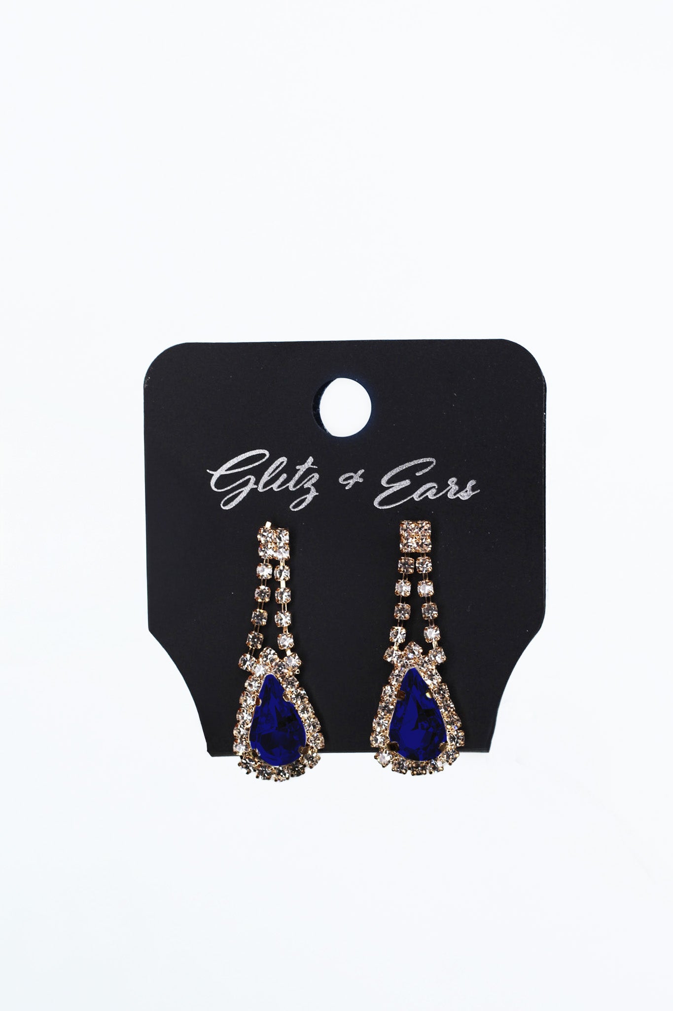 Rhinestone Collar Pear Drop Center Necklace Set - Glitz & Ears Boutique