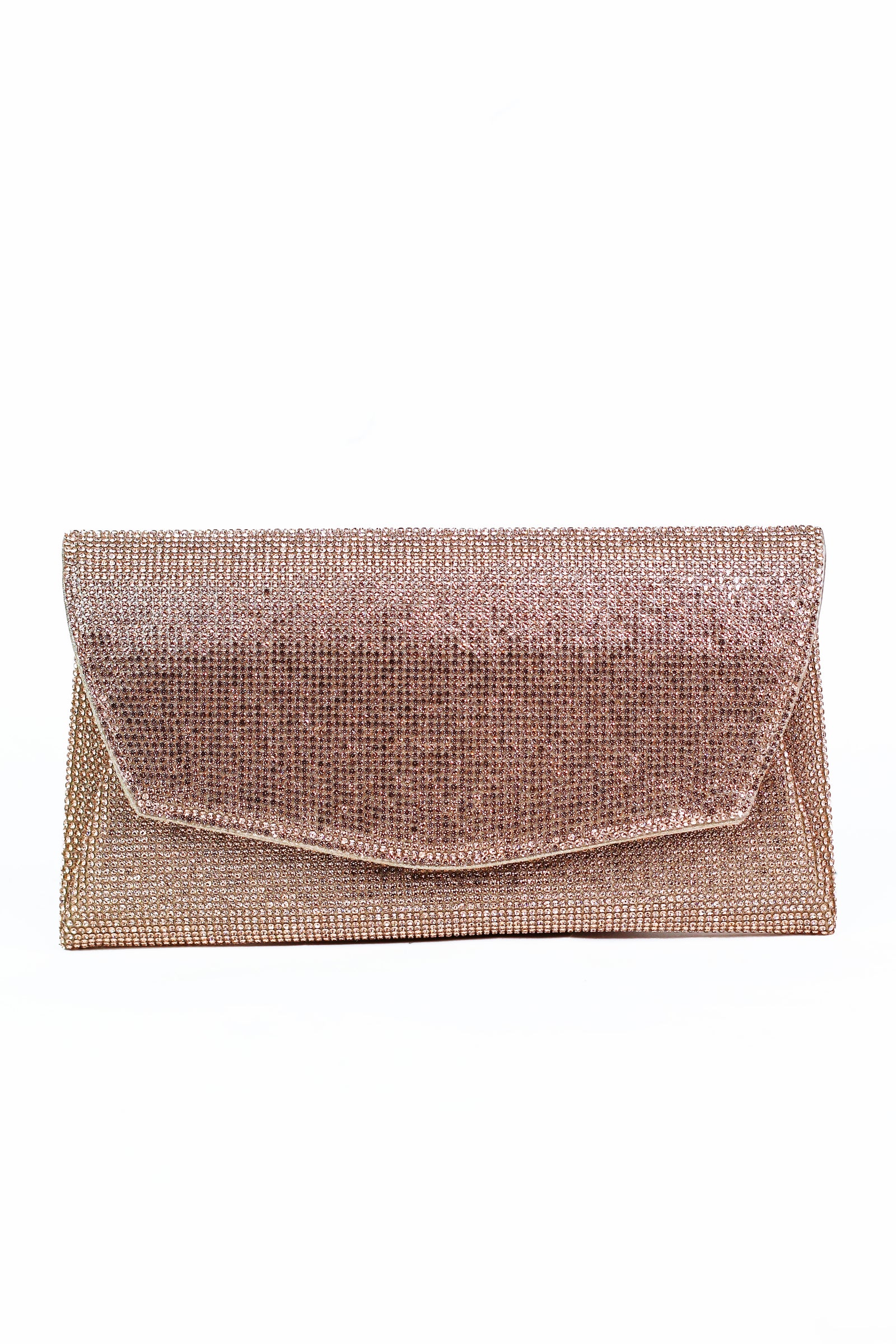 All Over Rhinestone Front Flap Clutch